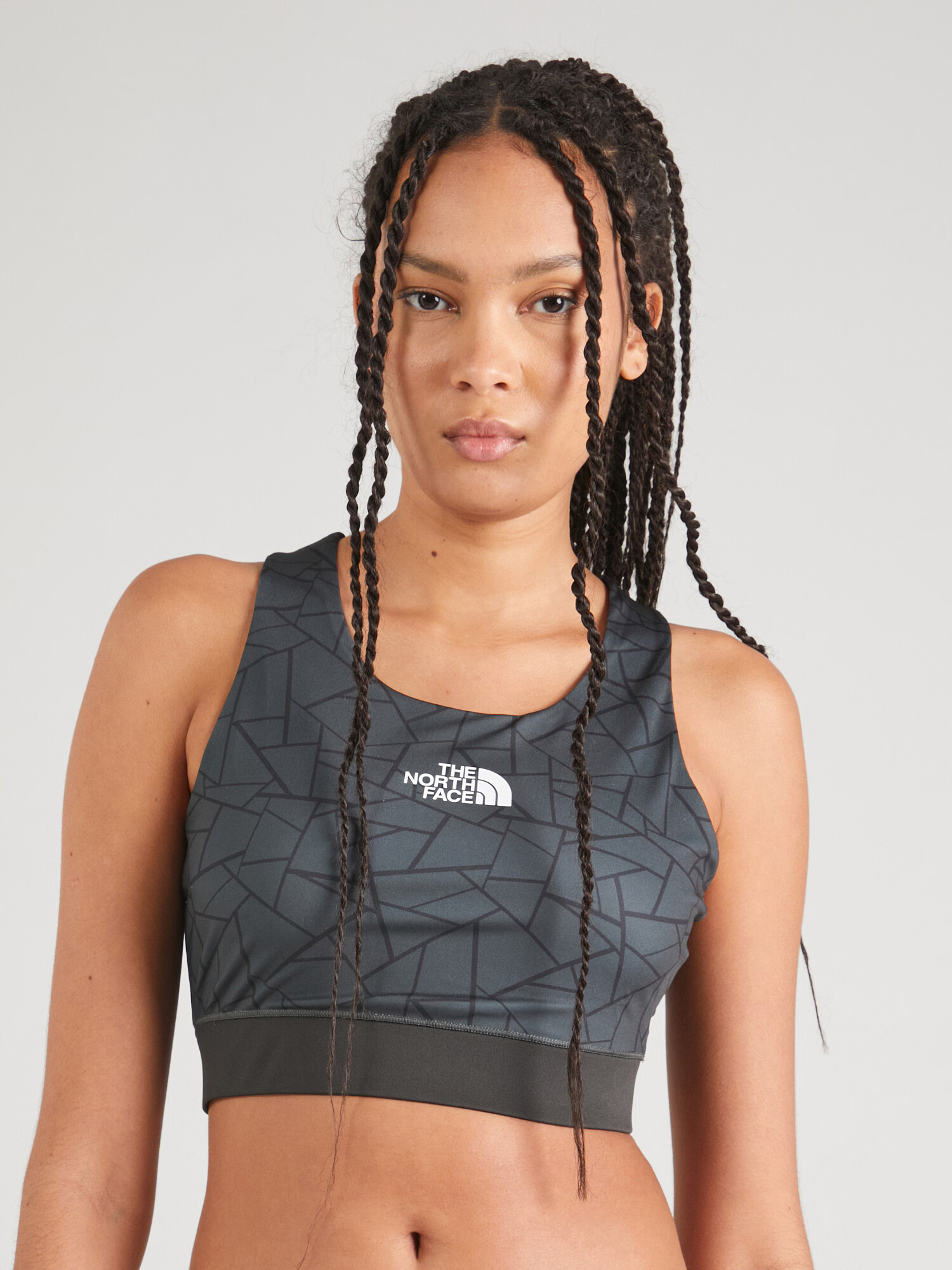 THE NORTH FACE Sutien sport 'MA LAB TANKLETTE' gri metalic / negru / alb - Pled.ro