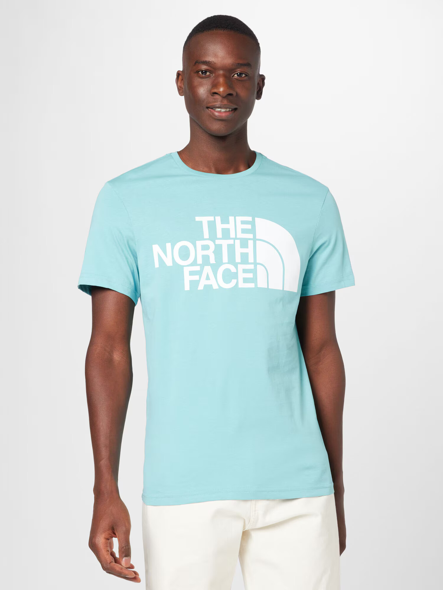 THE NORTH FACE Tricou albastru aqua / alb - Pled.ro