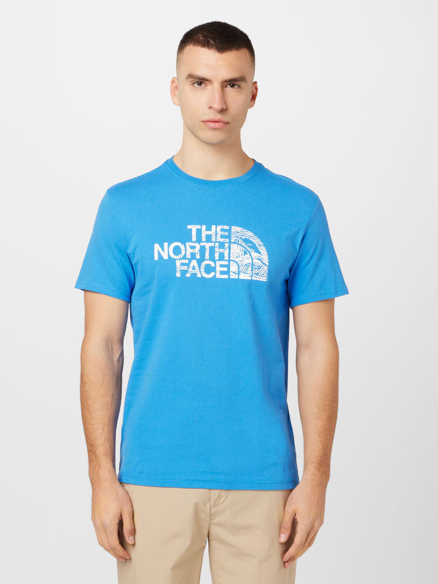 THE NORTH FACE Tricou azur / alb - Pled.ro