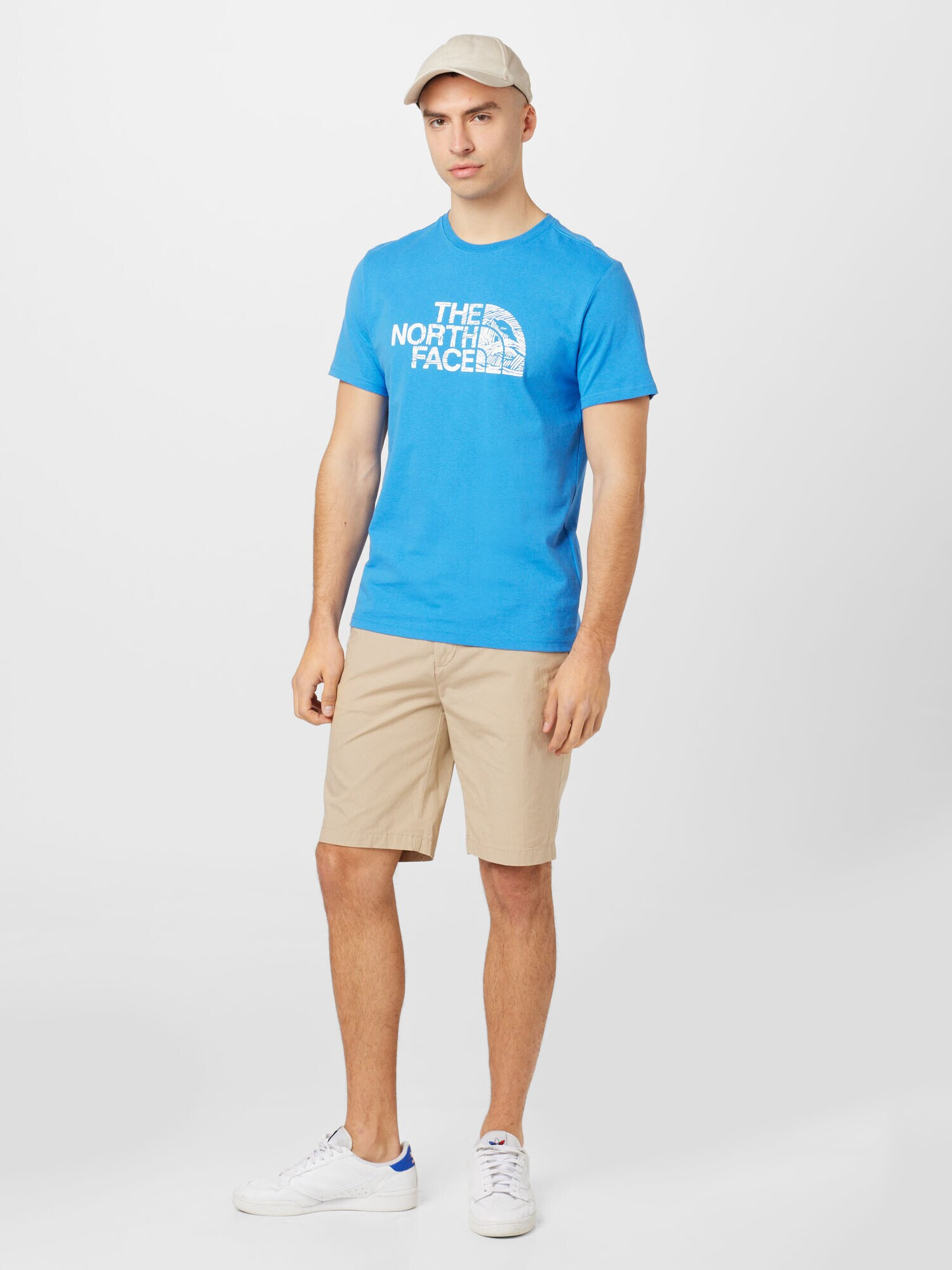 THE NORTH FACE Tricou azur / alb - Pled.ro