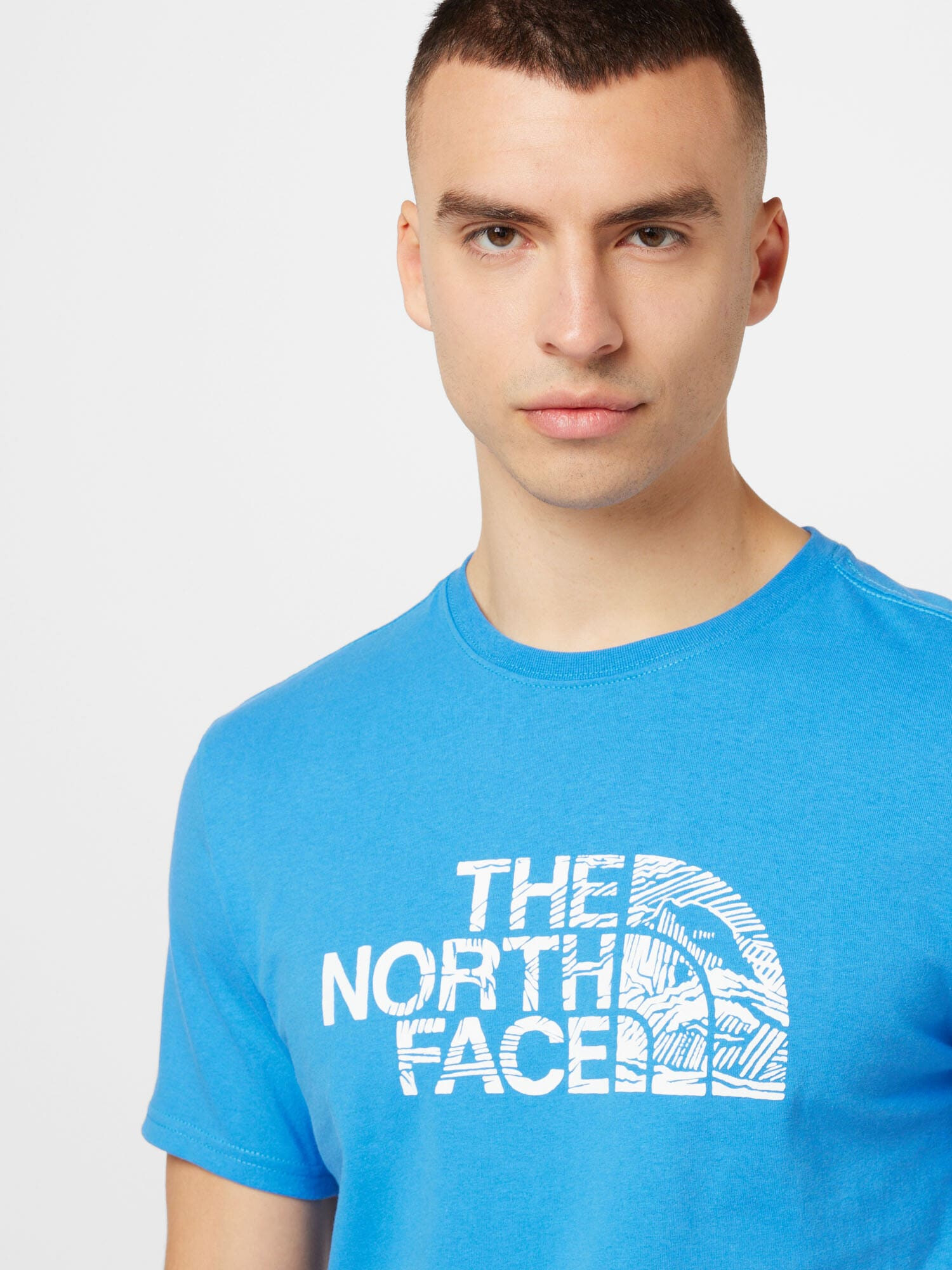 THE NORTH FACE Tricou azur / alb - Pled.ro