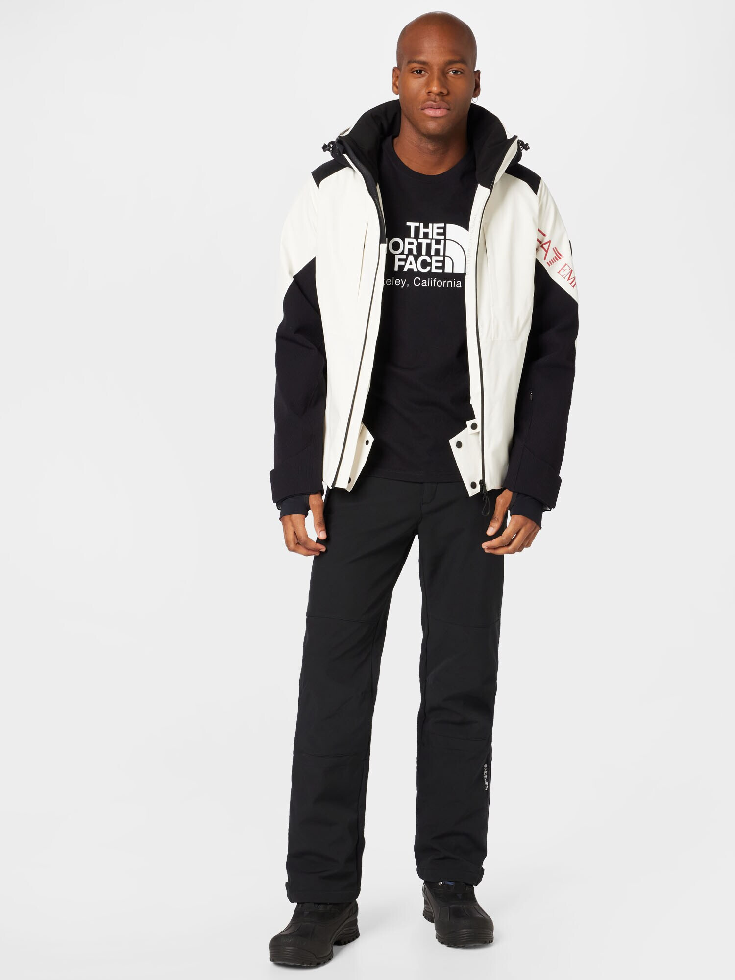 THE NORTH FACE Tricou 'BERKELEY CALIFORNIA' negru / alb - Pled.ro