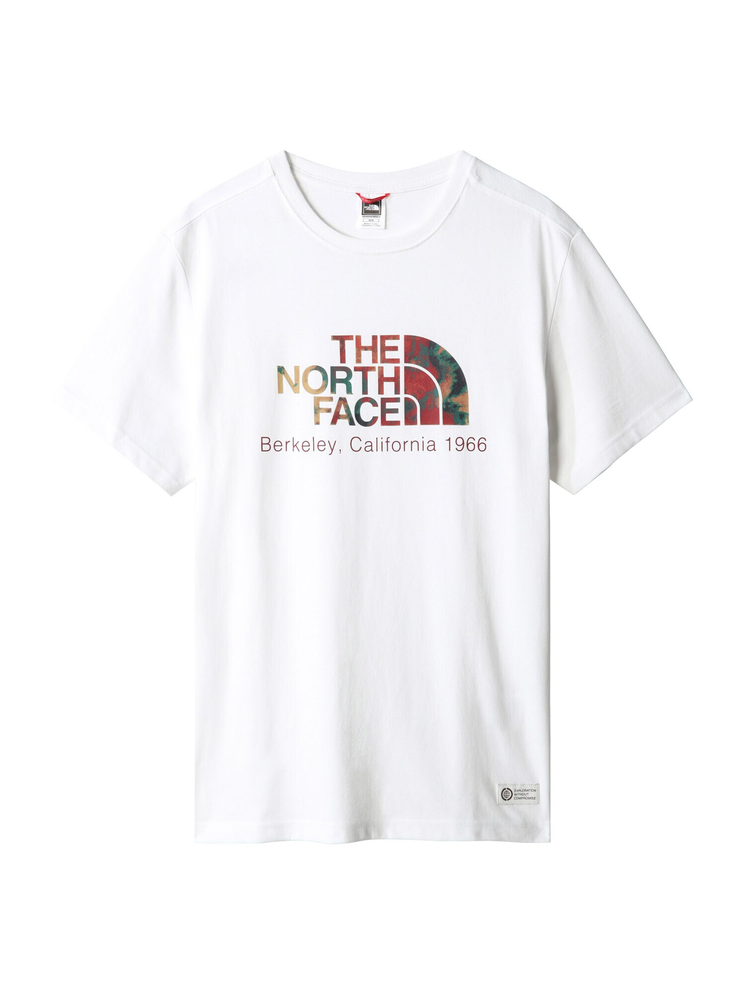 THE NORTH FACE Tricou 'BERKELEY CALIFORNIA' verde închis / roșu burgundy / alb - Pled.ro