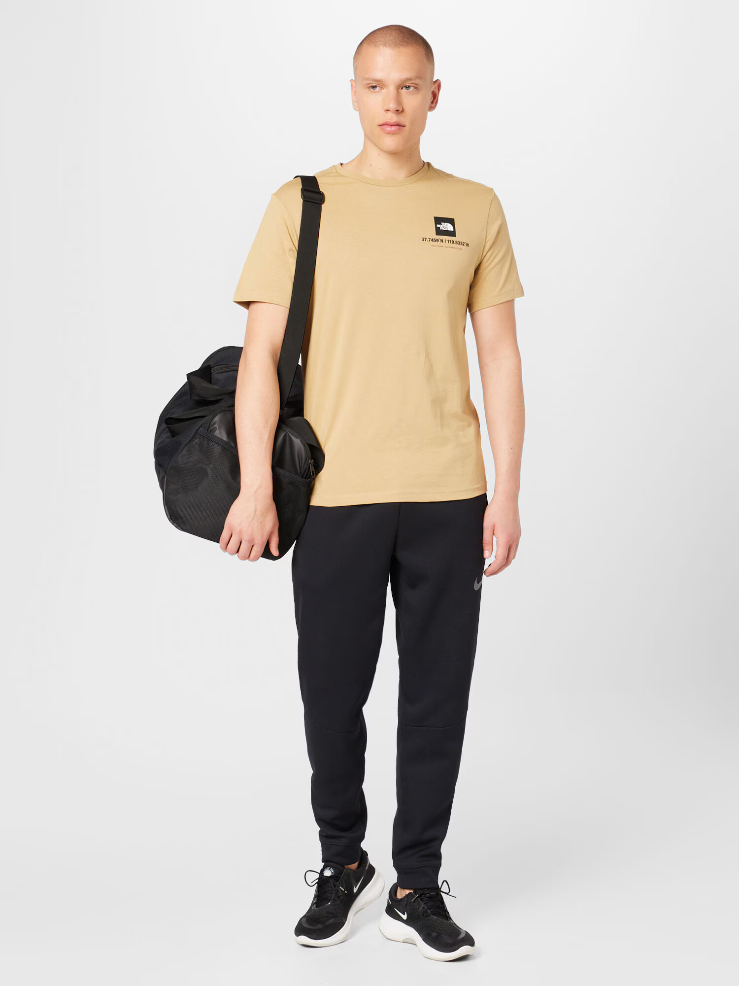 THE NORTH FACE Tricou 'COORDINATES' kaki / negru / alb - Pled.ro