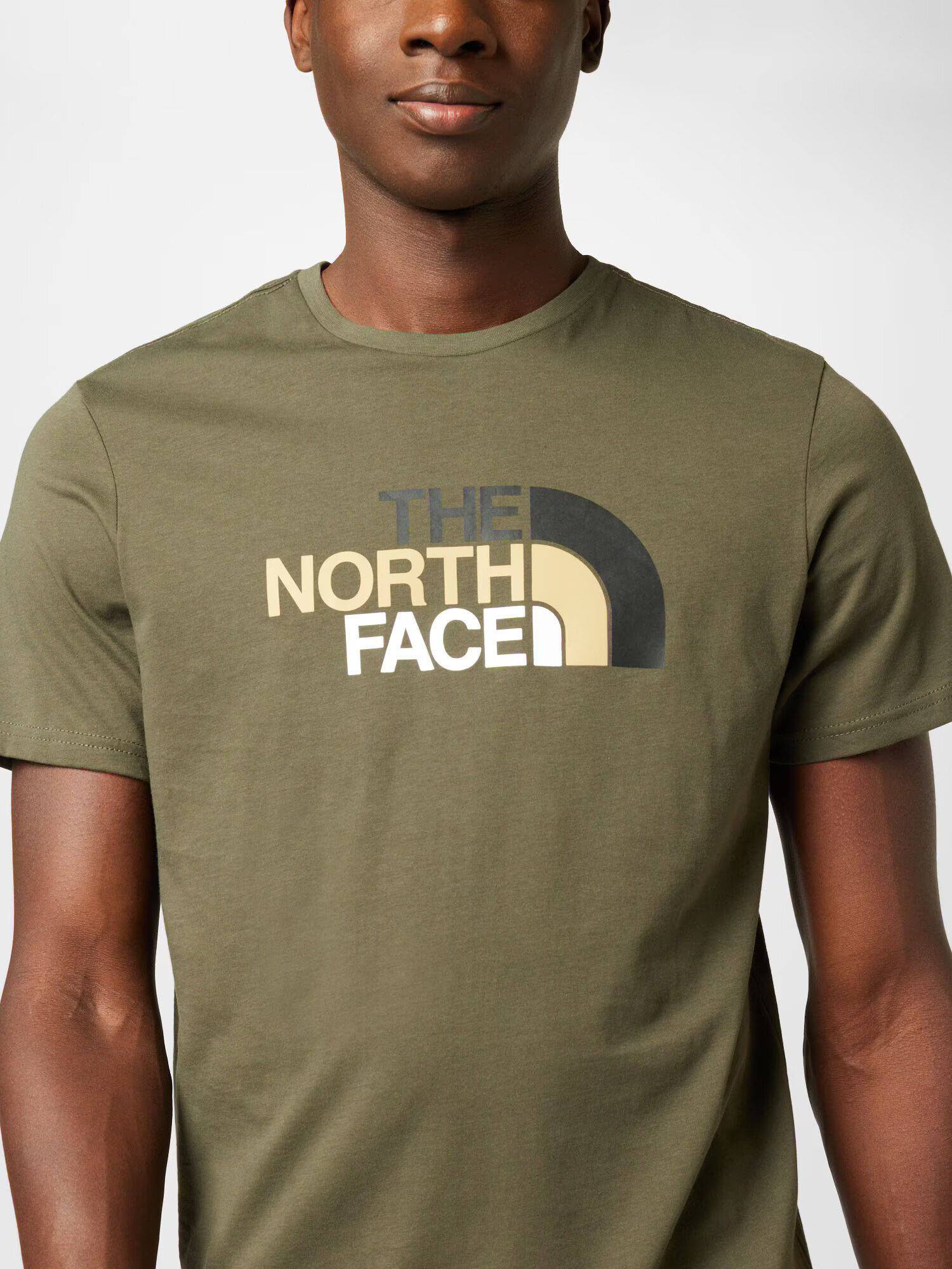 THE NORTH FACE Tricou 'Easy' bej închis / oliv / negru / alb - Pled.ro