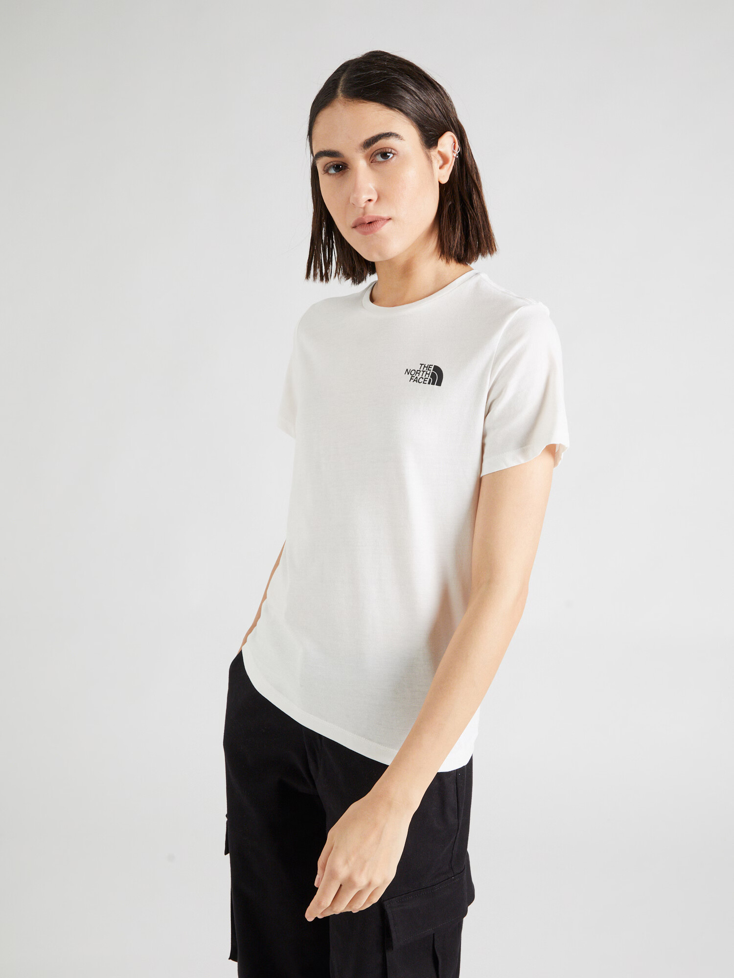 THE NORTH FACE Tricou 'FOUNDATION' negru / alb - Pled.ro