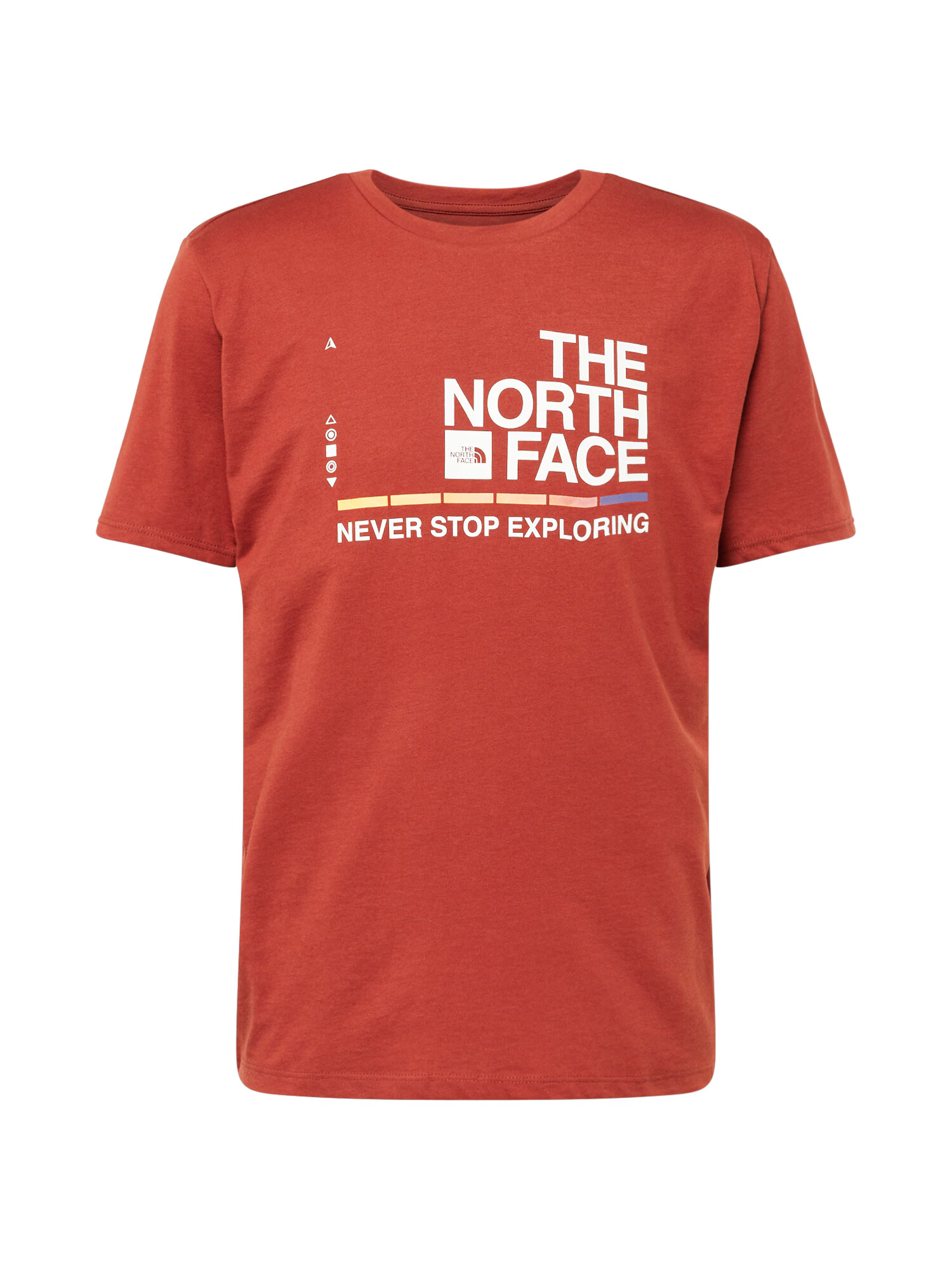 THE NORTH FACE Tricou funcțional albastru / maro ruginiu / galben pastel / alb - Pled.ro