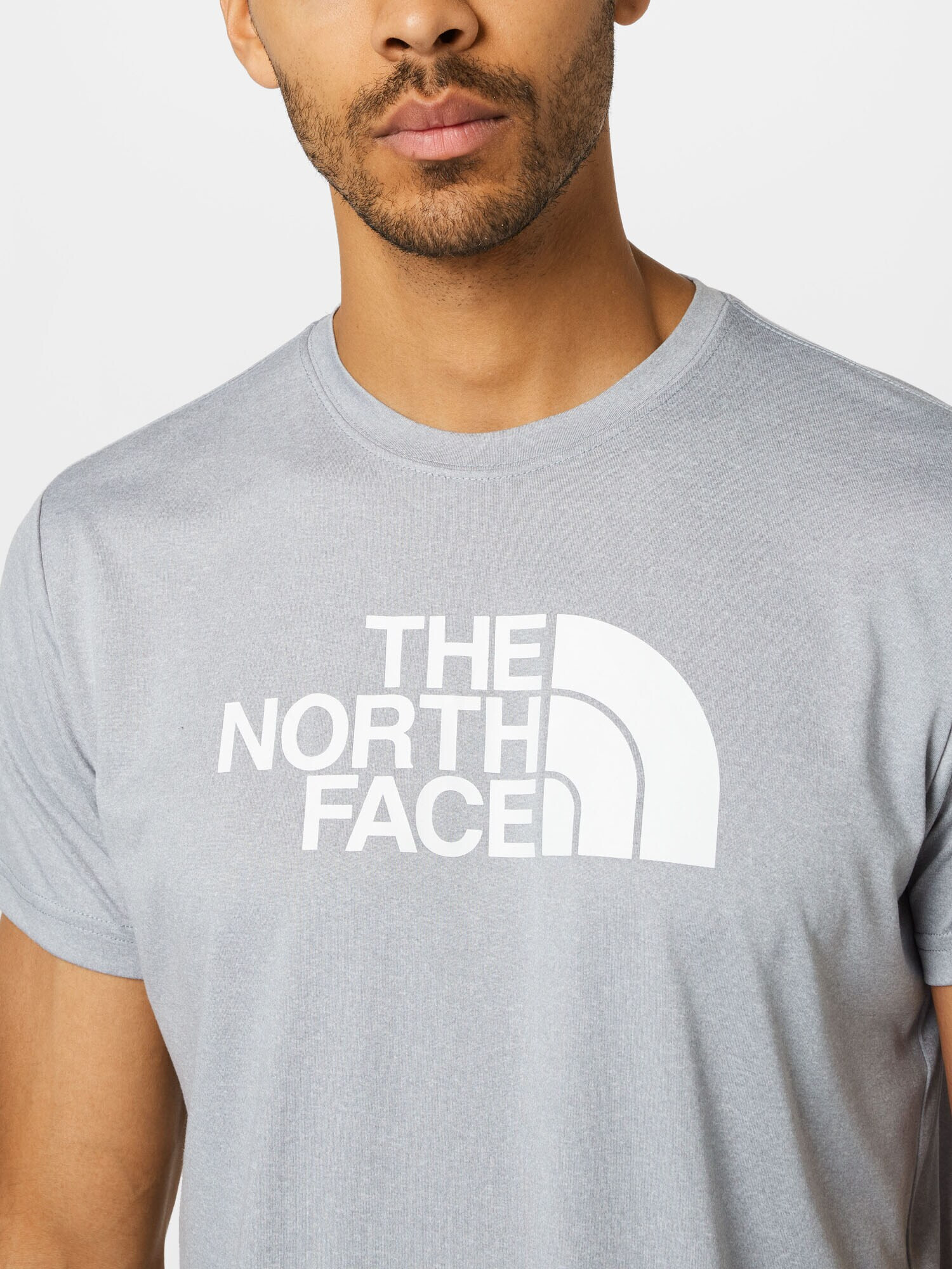 THE NORTH FACE Tricou funcțional 'REAXION' gri / alb - Pled.ro