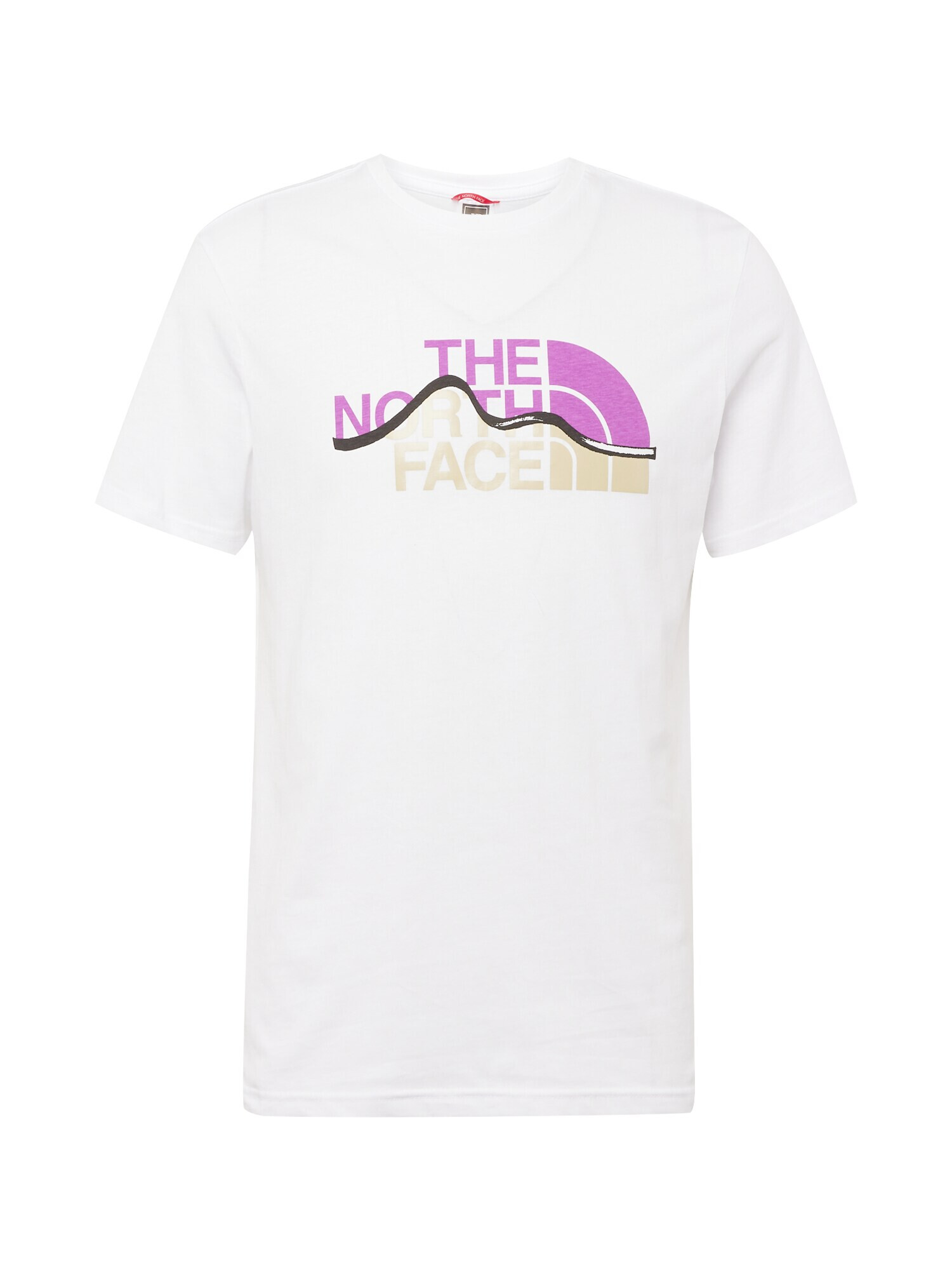 THE NORTH FACE Tricou 'MOUNTAIN' bej / lila / negru / alb - Pled.ro