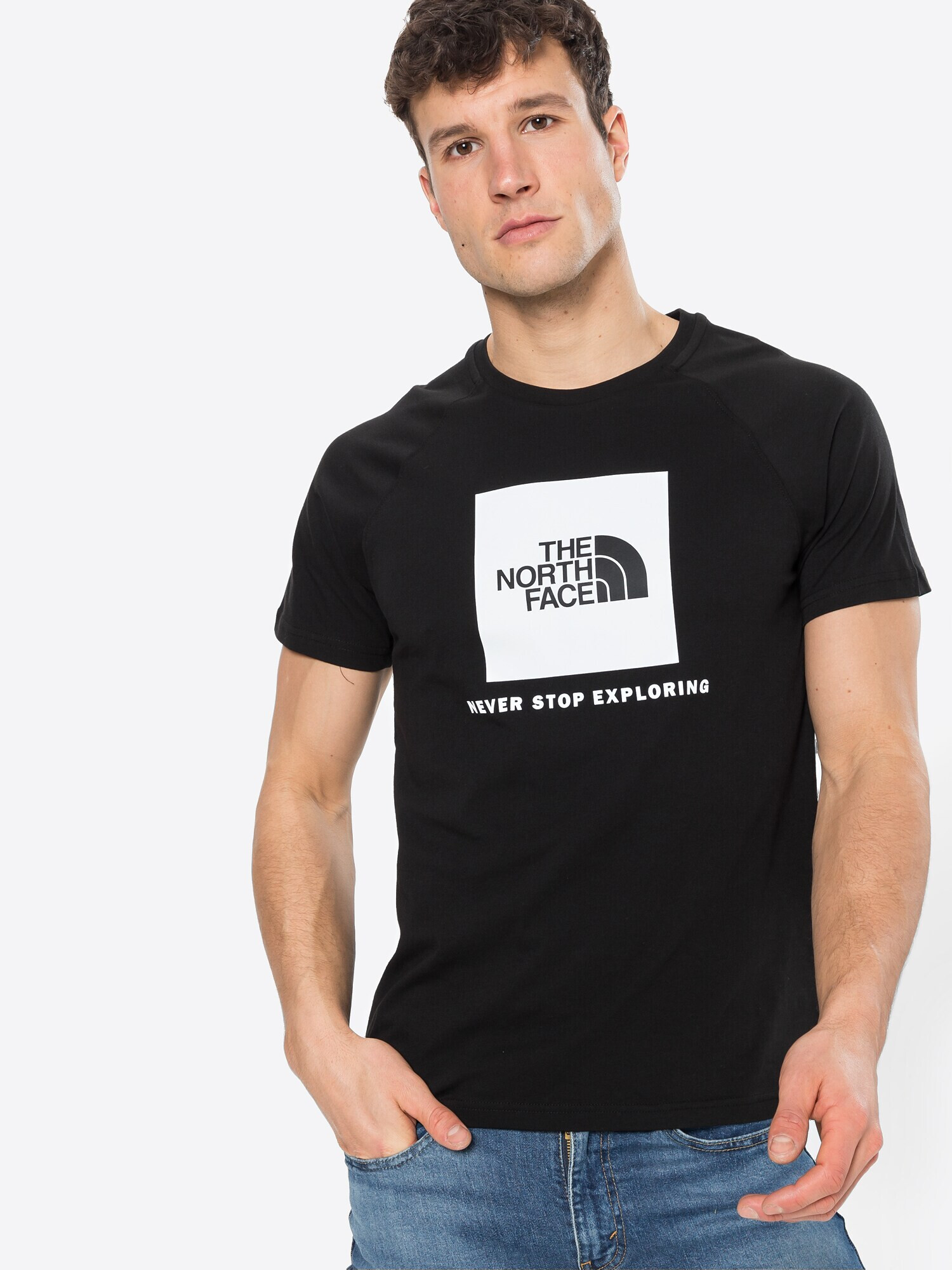 THE NORTH FACE Tricou negru / alb - Pled.ro