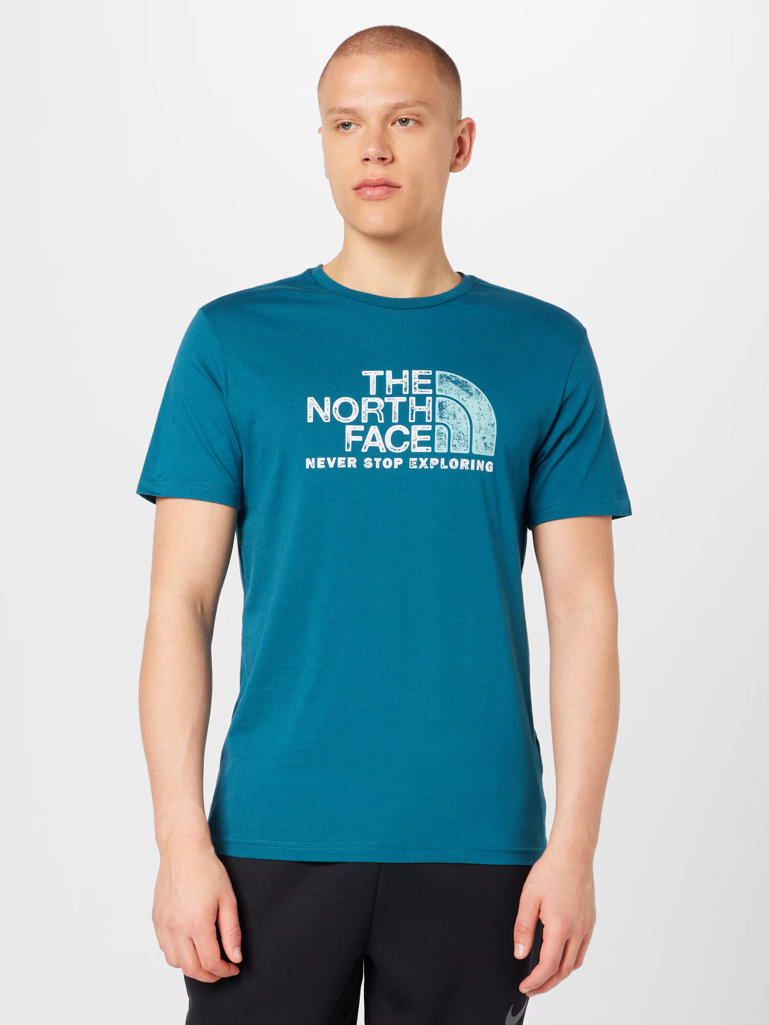 THE NORTH FACE Tricou 'RUST 2' turcoaz / verde petrol / alb - Pled.ro