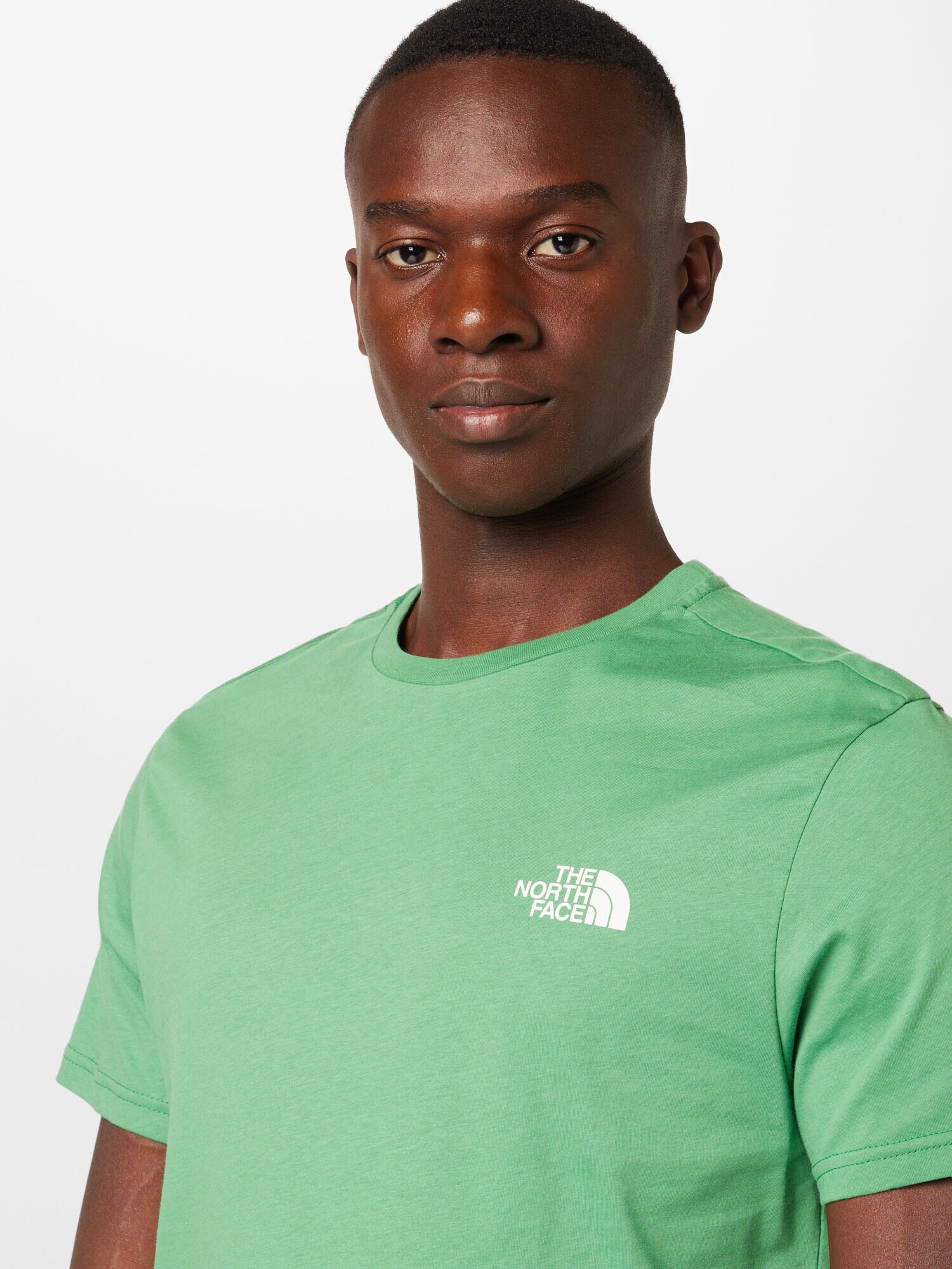 THE NORTH FACE Tricou 'Simple Dome' verde / alb - Pled.ro