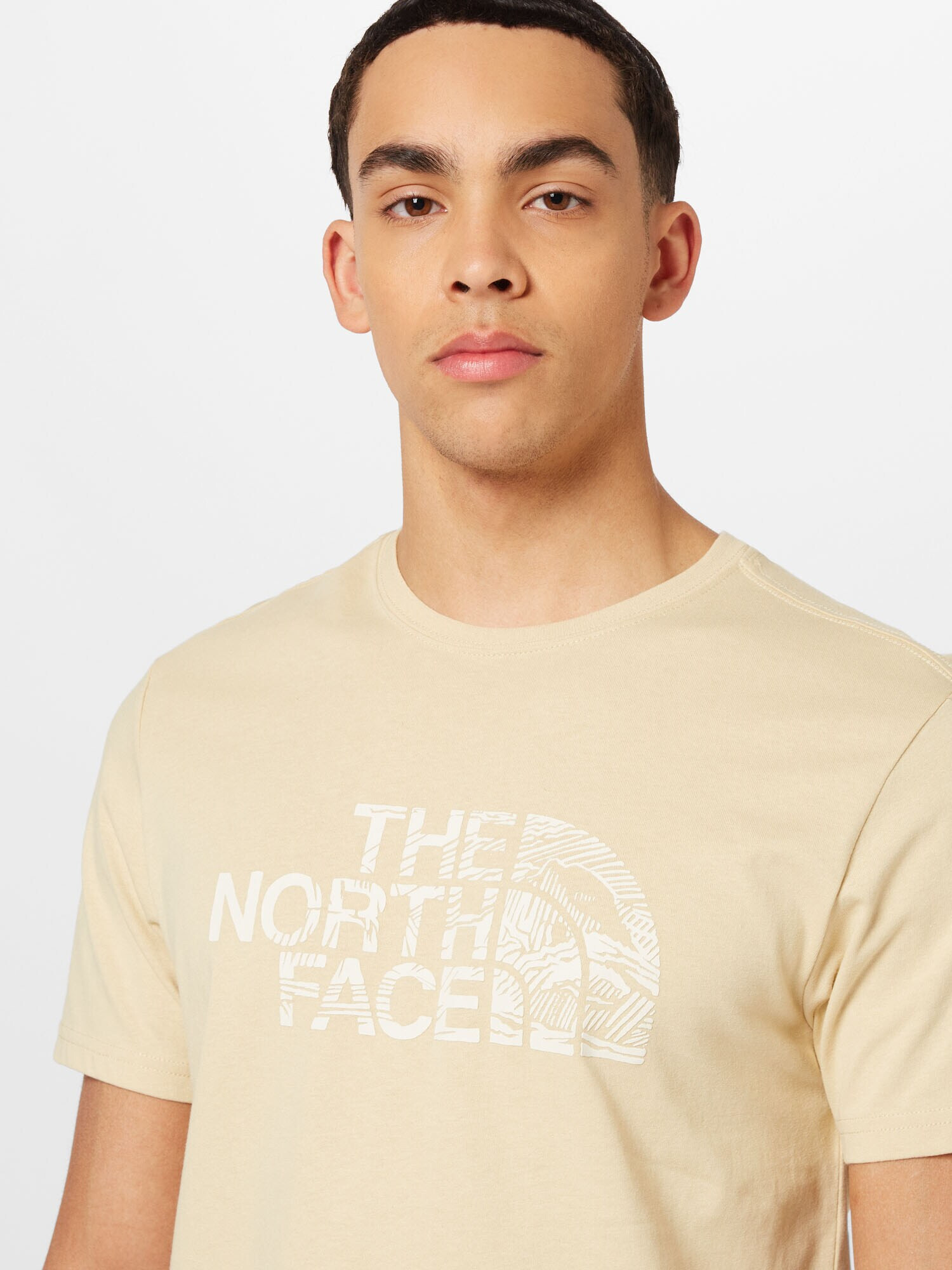 THE NORTH FACE Tricou 'WOODCUT DOME' galben deschis / alb - Pled.ro