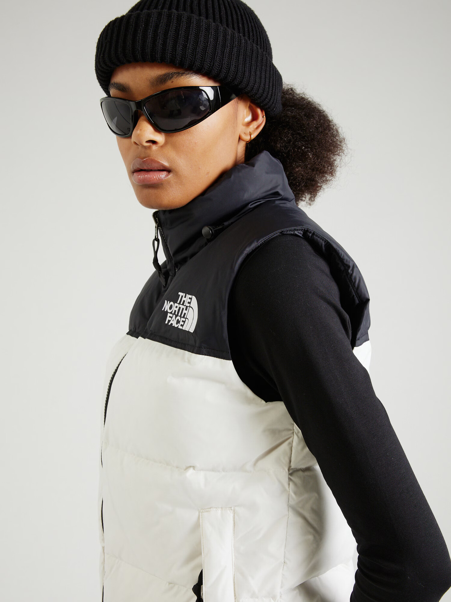 THE NORTH FACE Vestă '1996 RETRO NUPTSE' negru / alb - Pled.ro