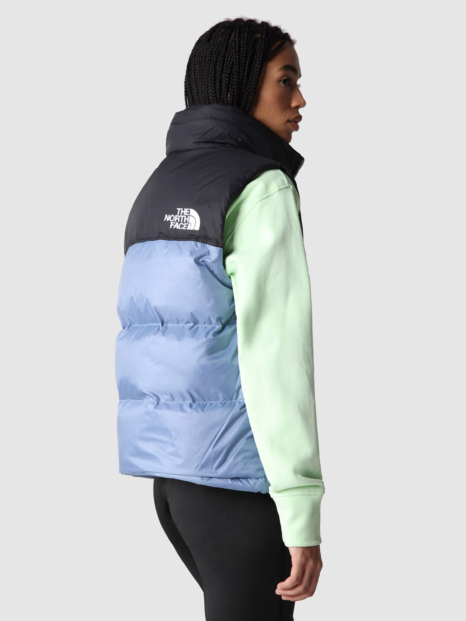 THE NORTH FACE Vestă 'NUPTSE' albastru fumuriu / negru / alb - Pled.ro