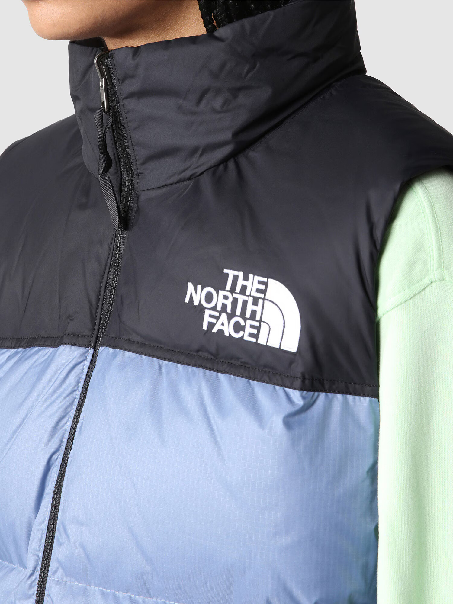 THE NORTH FACE Vestă 'NUPTSE' albastru fumuriu / negru / alb - Pled.ro