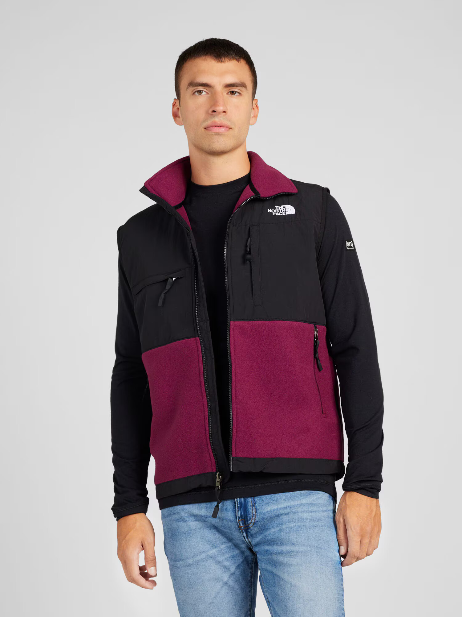 THE NORTH FACE Vestă sport 'DENALI' mov zmeură / negru / alb - Pled.ro