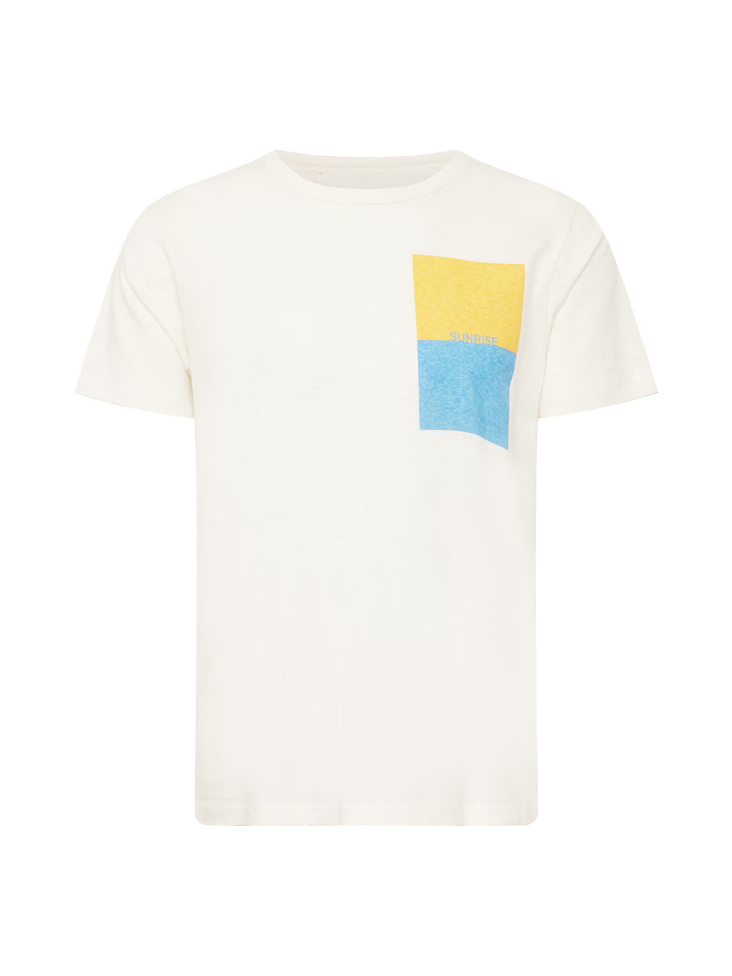 Thinking MU Tricou 'SUNRISE' crem / albastru deschis / galben - Pled.ro