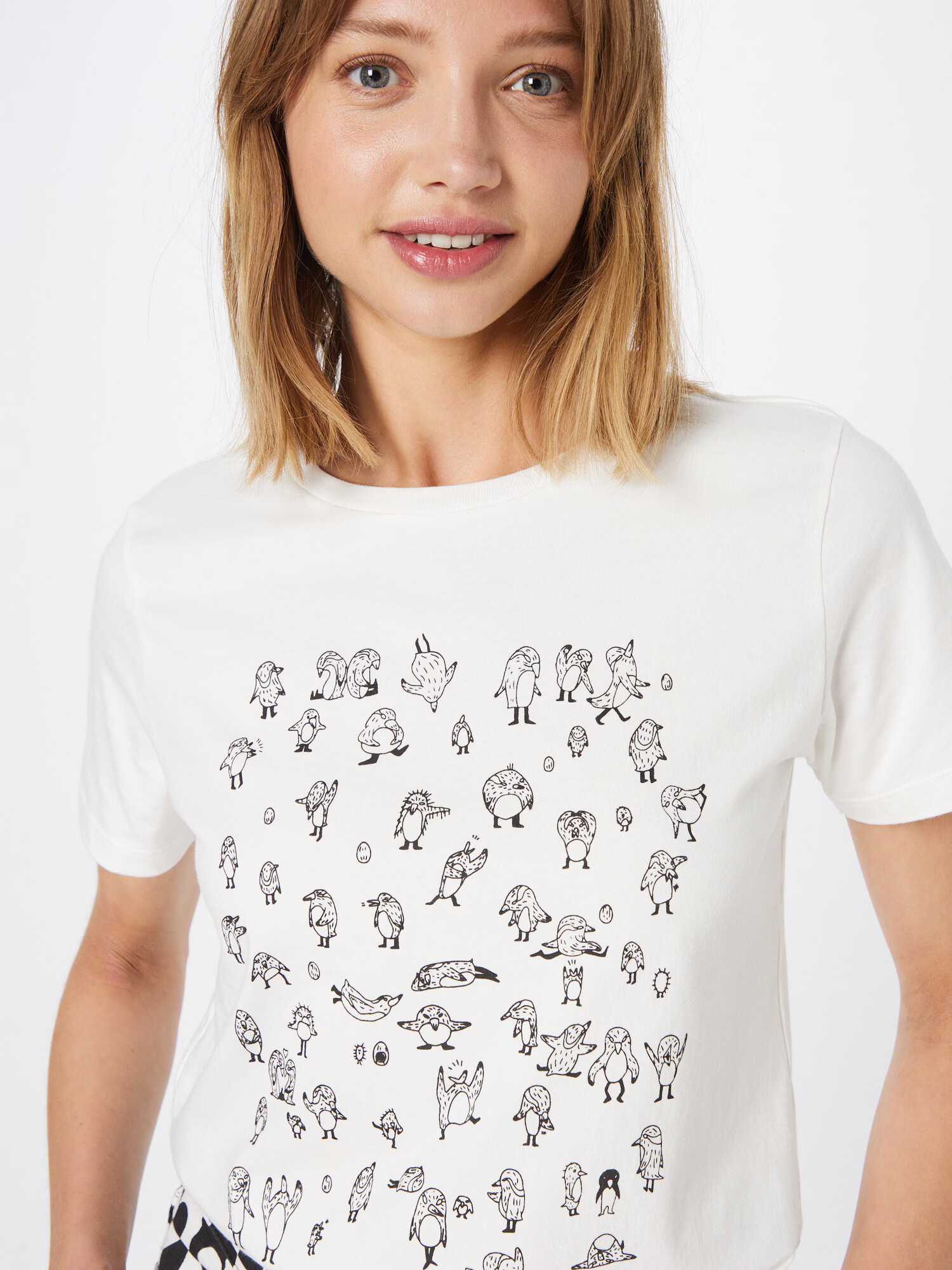 ThokkThokk Tricou 'PENGUINS' negru / alb - Pled.ro