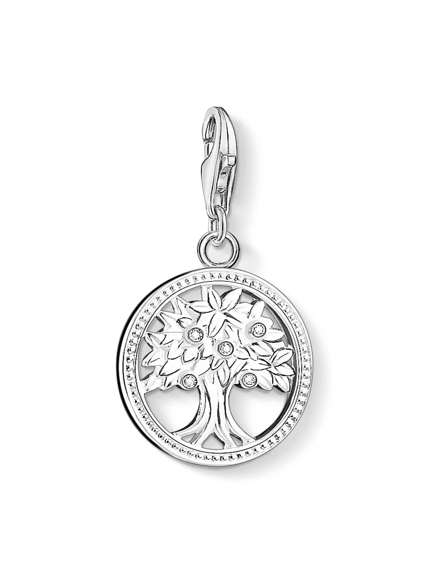 Thomas Sabo Brelocuri argintiu / transparent - Pled.ro