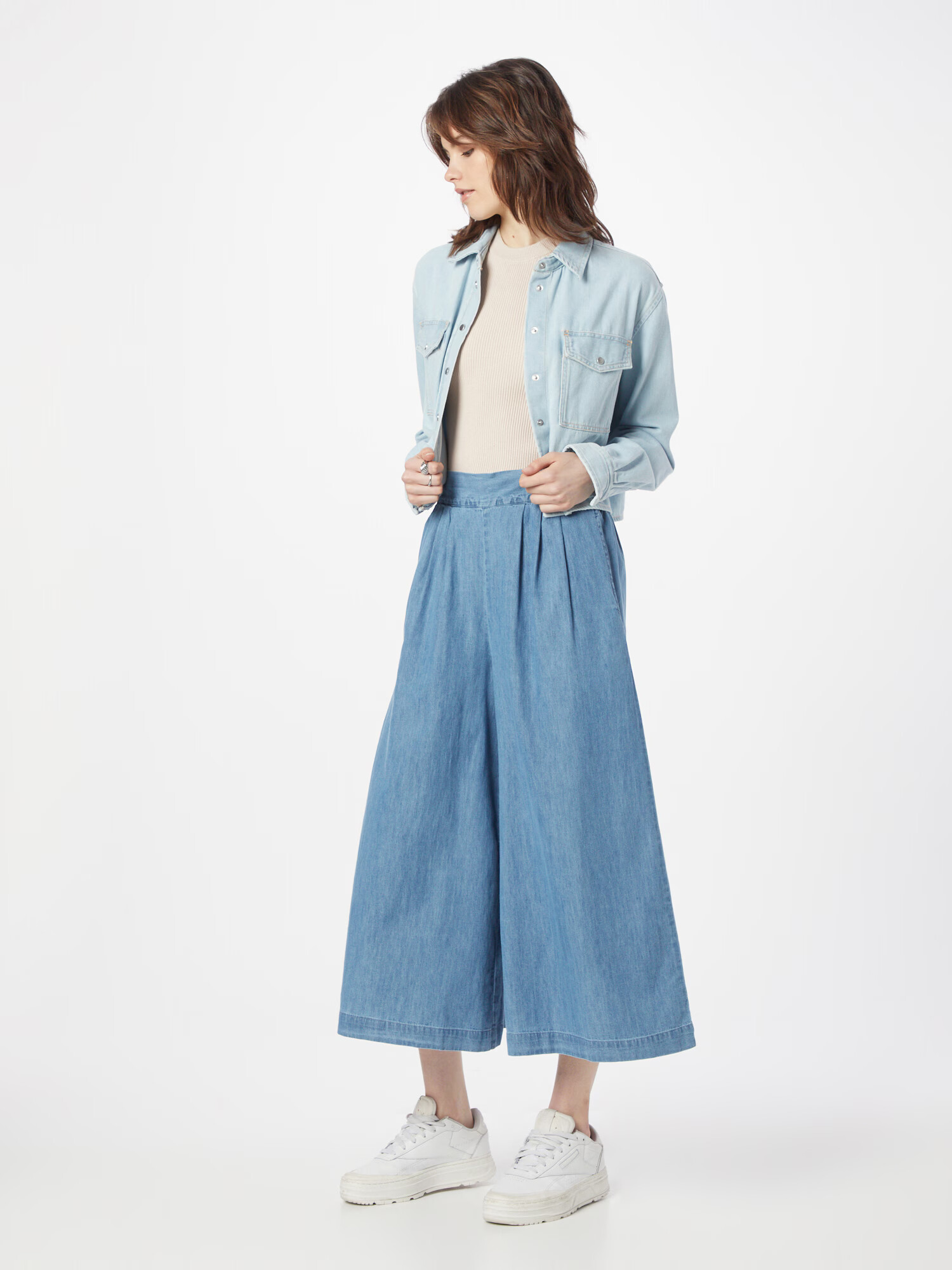 Thought Pantaloni cutați albastru denim - Pled.ro