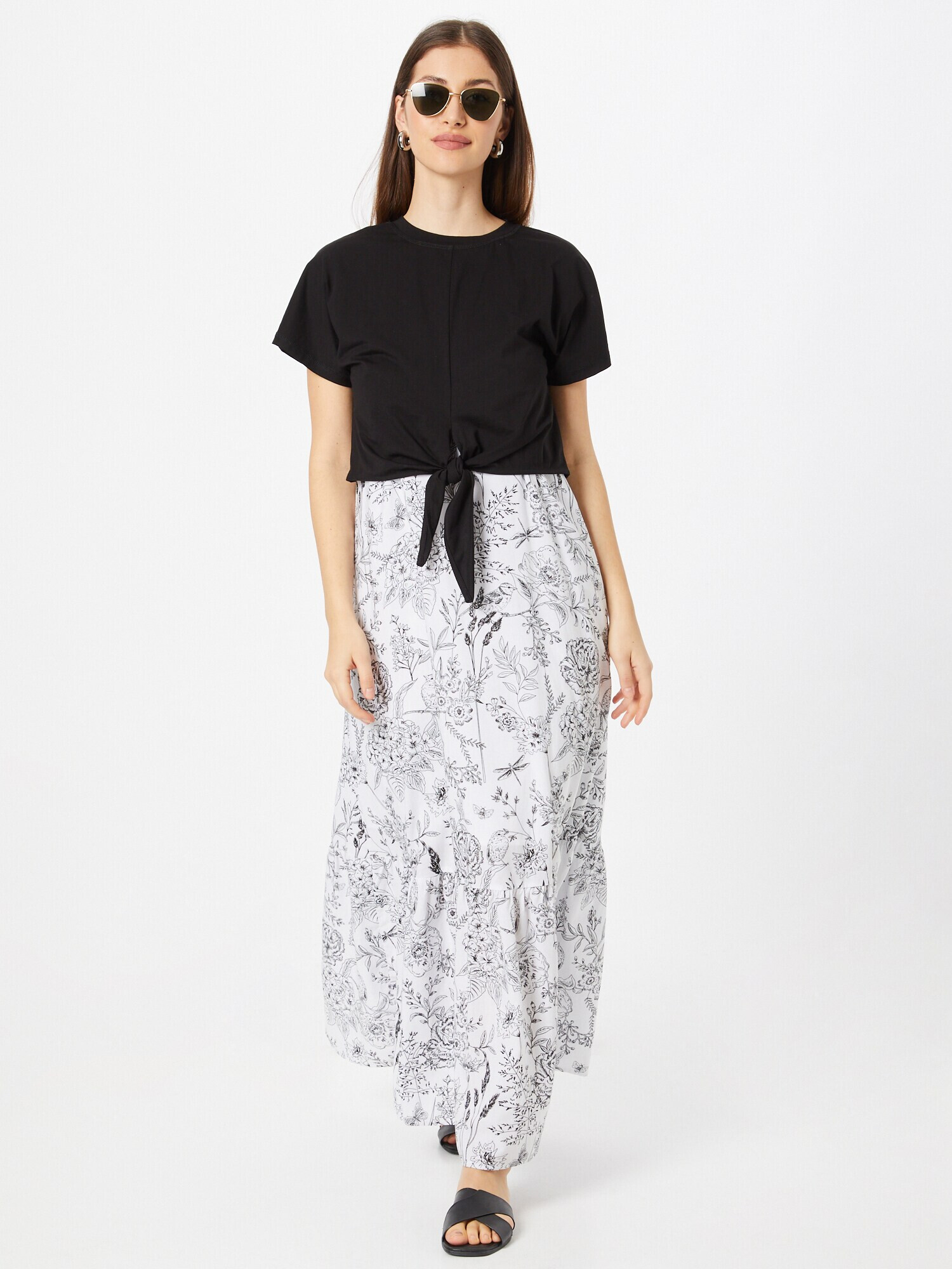 Thought Rochie negru / alb - Pled.ro