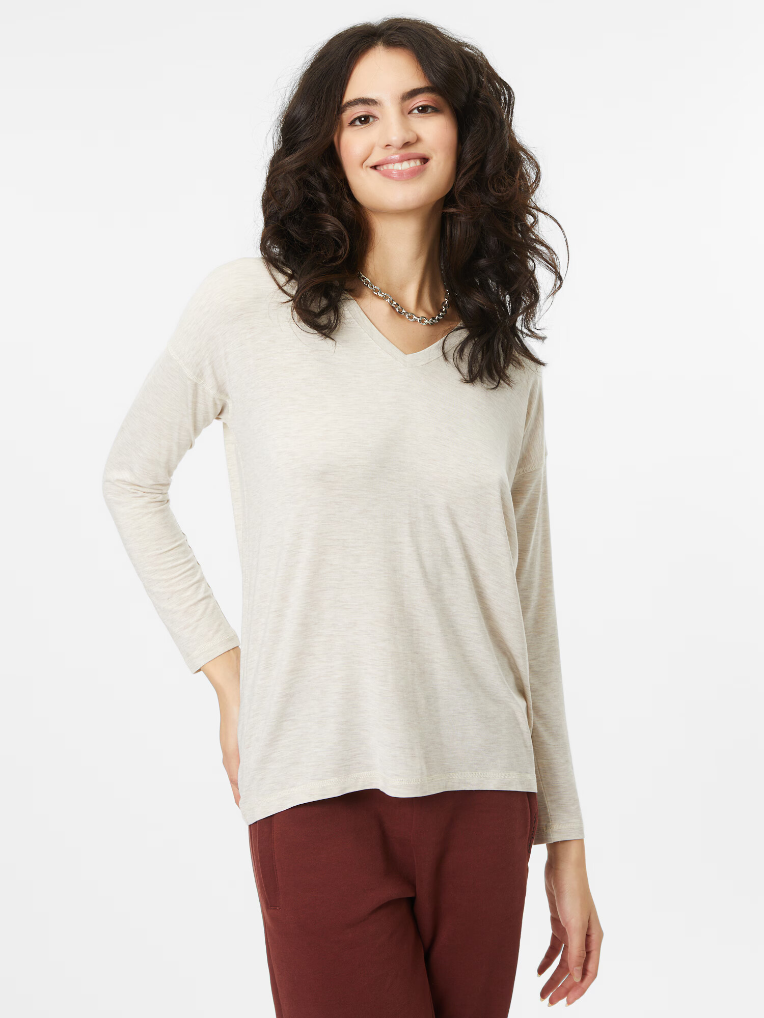 Thought Tricou 'Eliza' bej amestecat - Pled.ro