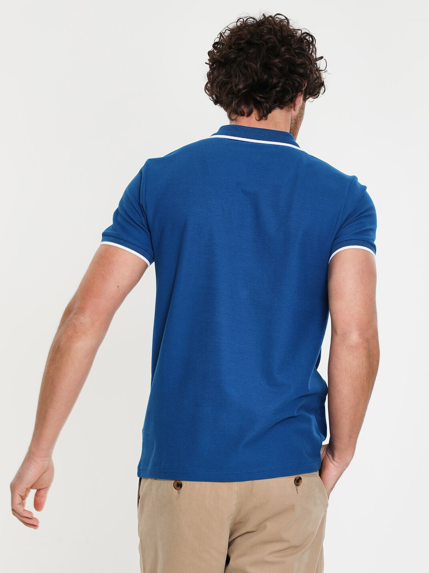 Threadbare Tricou albastru cobalt / alb - Pled.ro