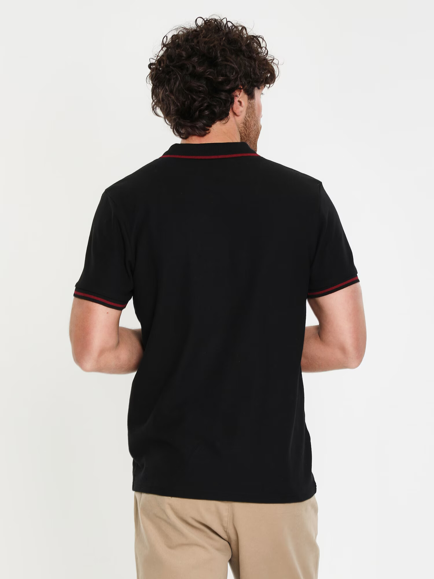 Threadbare Tricou 'THB Polo' mov mură / roșu burgundy / negru - Pled.ro