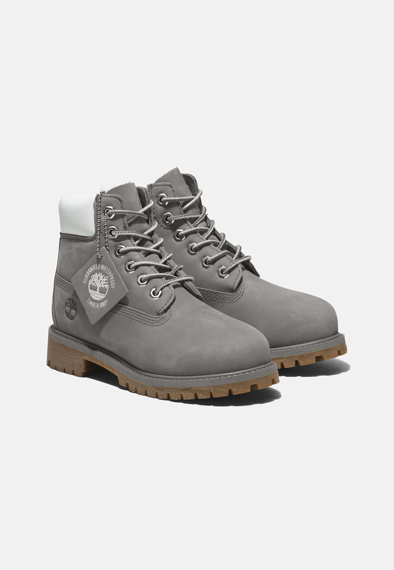 TIMBERLAND Cizme 'Premium' gri / alb - Pled.ro