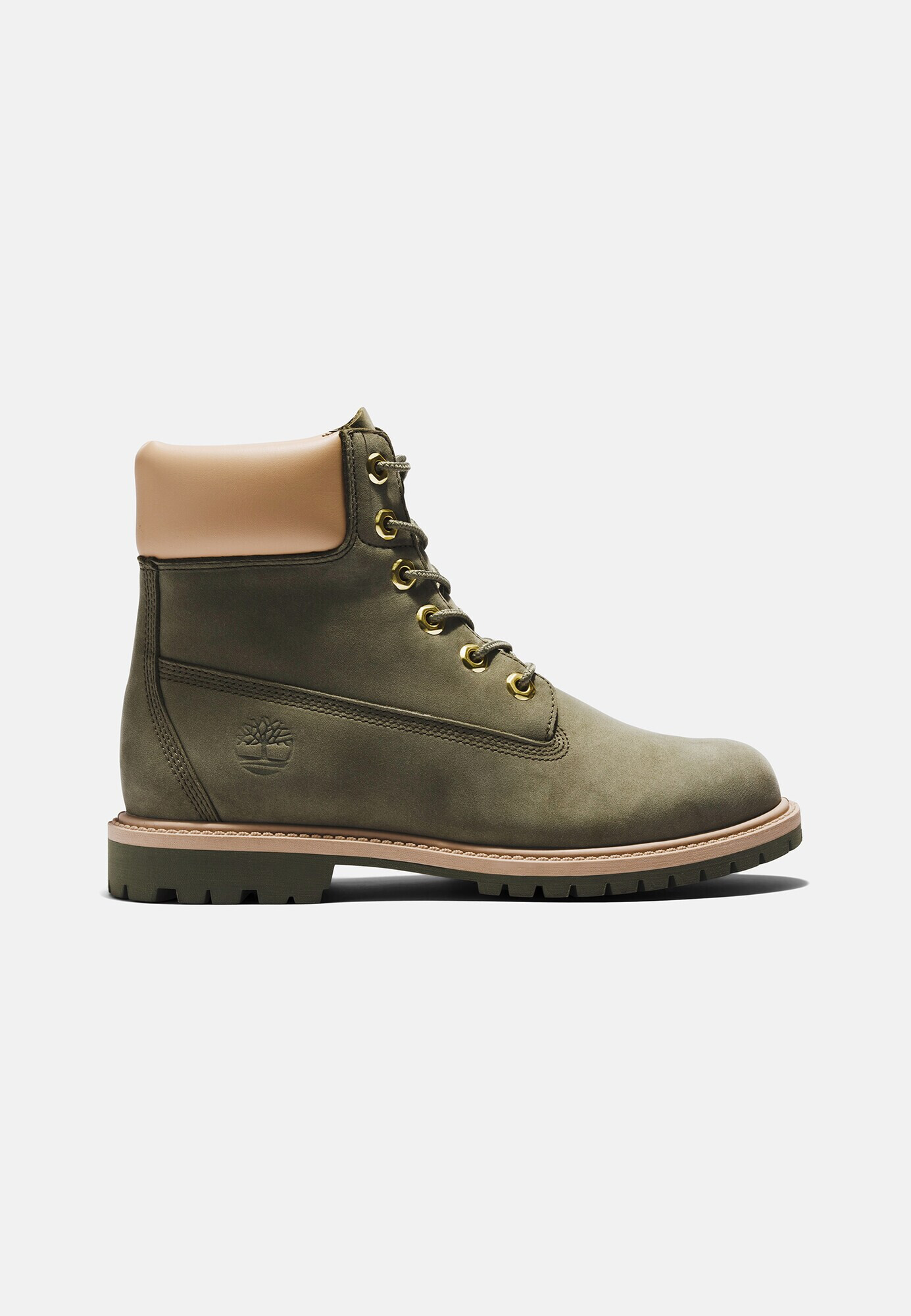 TIMBERLAND Ghete cu șireturi bej / verde închis - Pled.ro