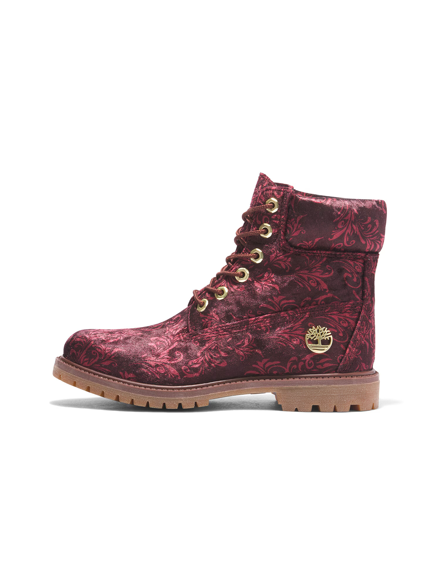 TIMBERLAND Ghete cu șireturi auriu / roșu burgundy / roșu pepene - Pled.ro