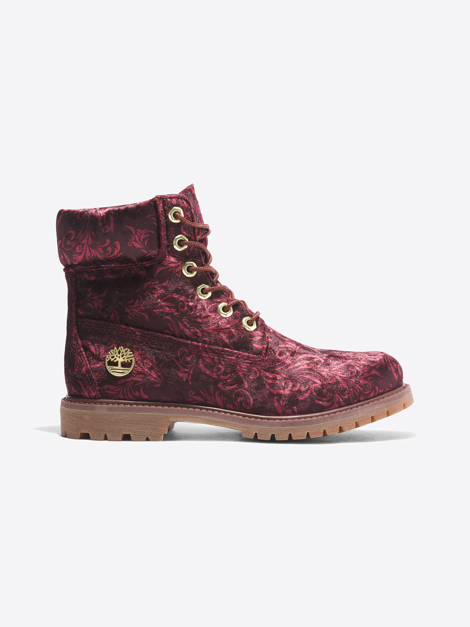 TIMBERLAND Ghete cu șireturi auriu / roșu burgundy / roșu pepene - Pled.ro