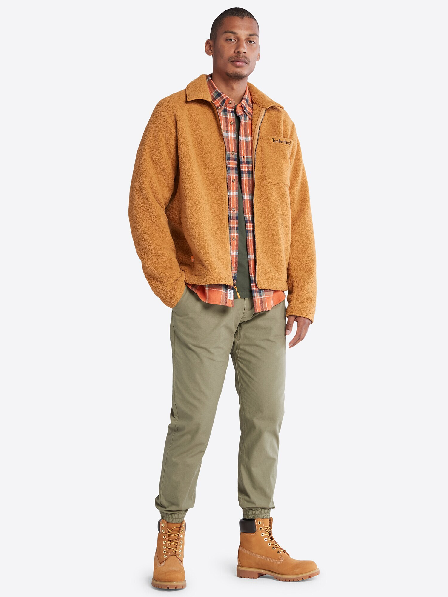 TIMBERLAND Jachetă fleece maro caramel / negru - Pled.ro