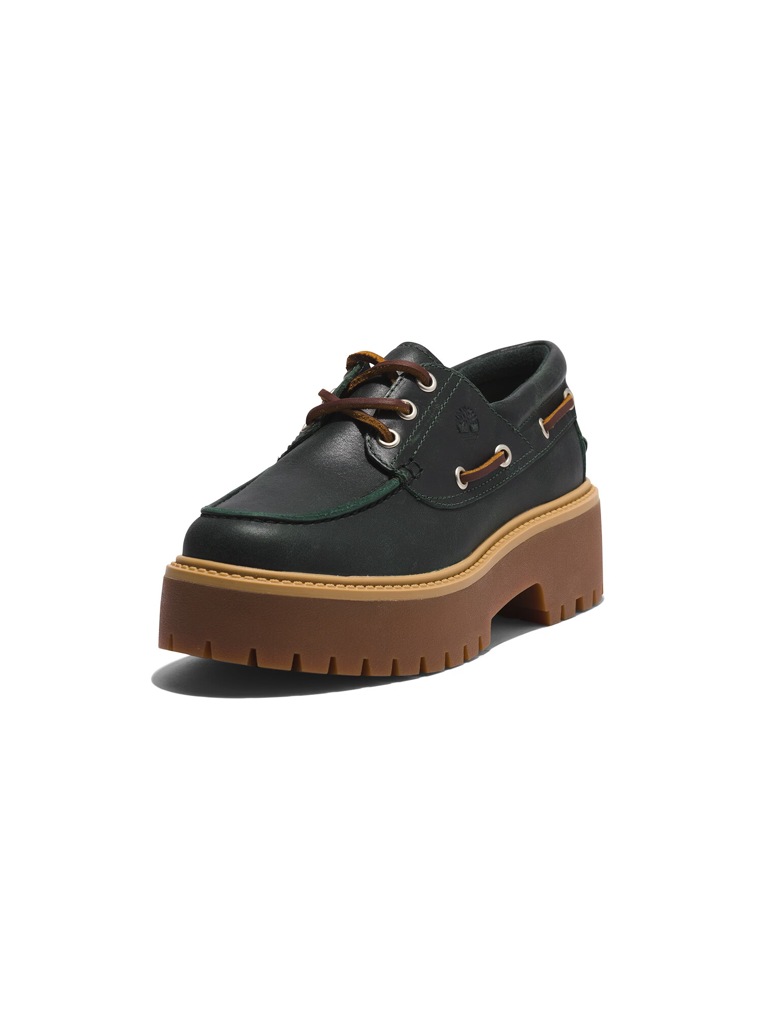 TIMBERLAND Pantofi cu șireturi 'Stone Street 3 Eye Boat' maro / verde închis - Pled.ro