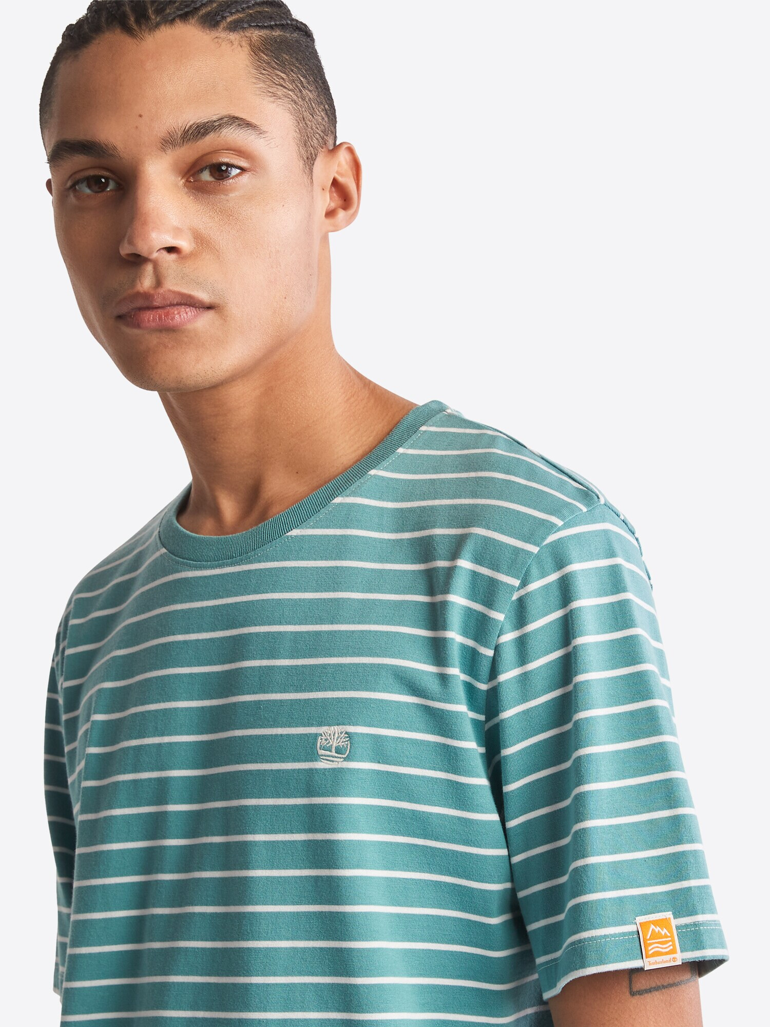 TIMBERLAND Tricou 'CHILL' turcoaz / portocaliu / alb - Pled.ro