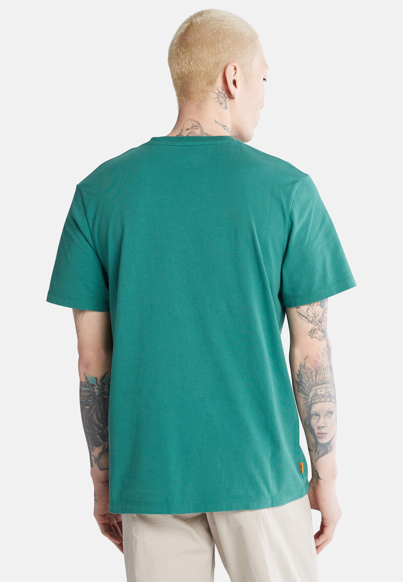 TIMBERLAND Tricou gri deschis / verde jad - Pled.ro