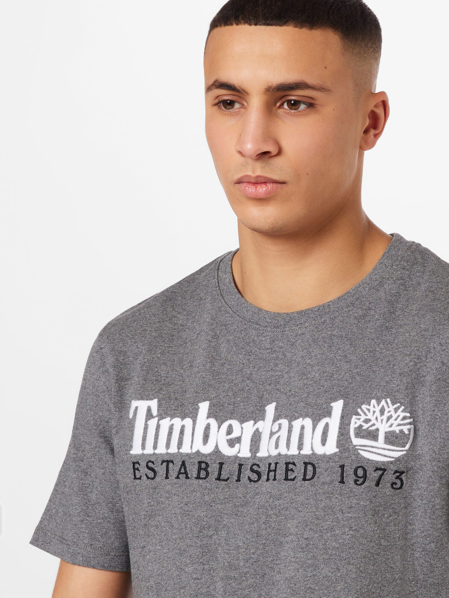 TIMBERLAND Tricou gri grafit / negru / alb - Pled.ro