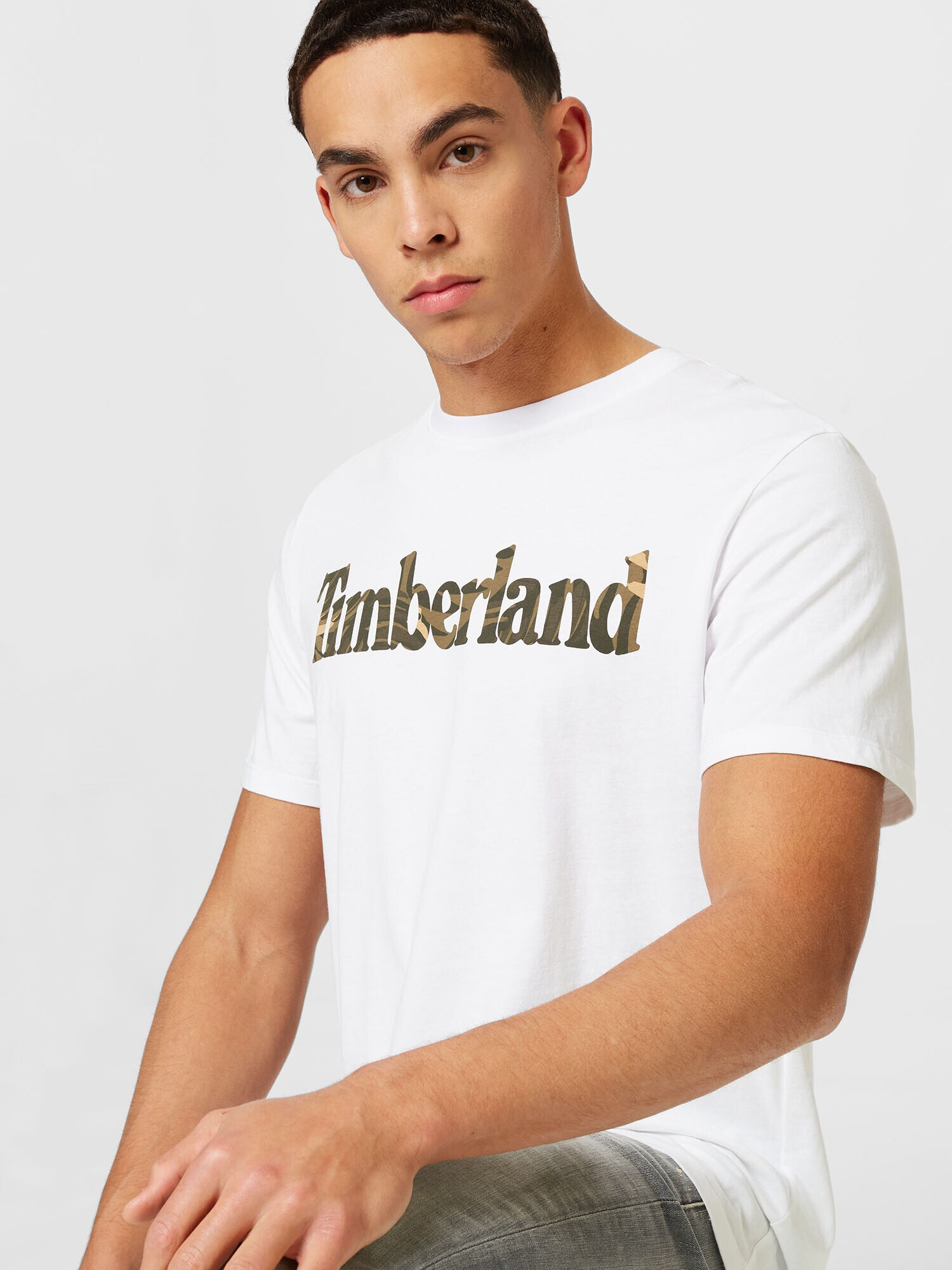 TIMBERLAND Tricou kaki / oliv / alb - Pled.ro