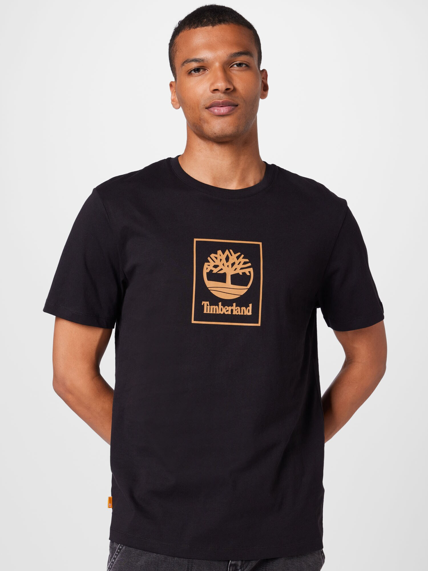 TIMBERLAND Tricou maro caramel / negru - Pled.ro