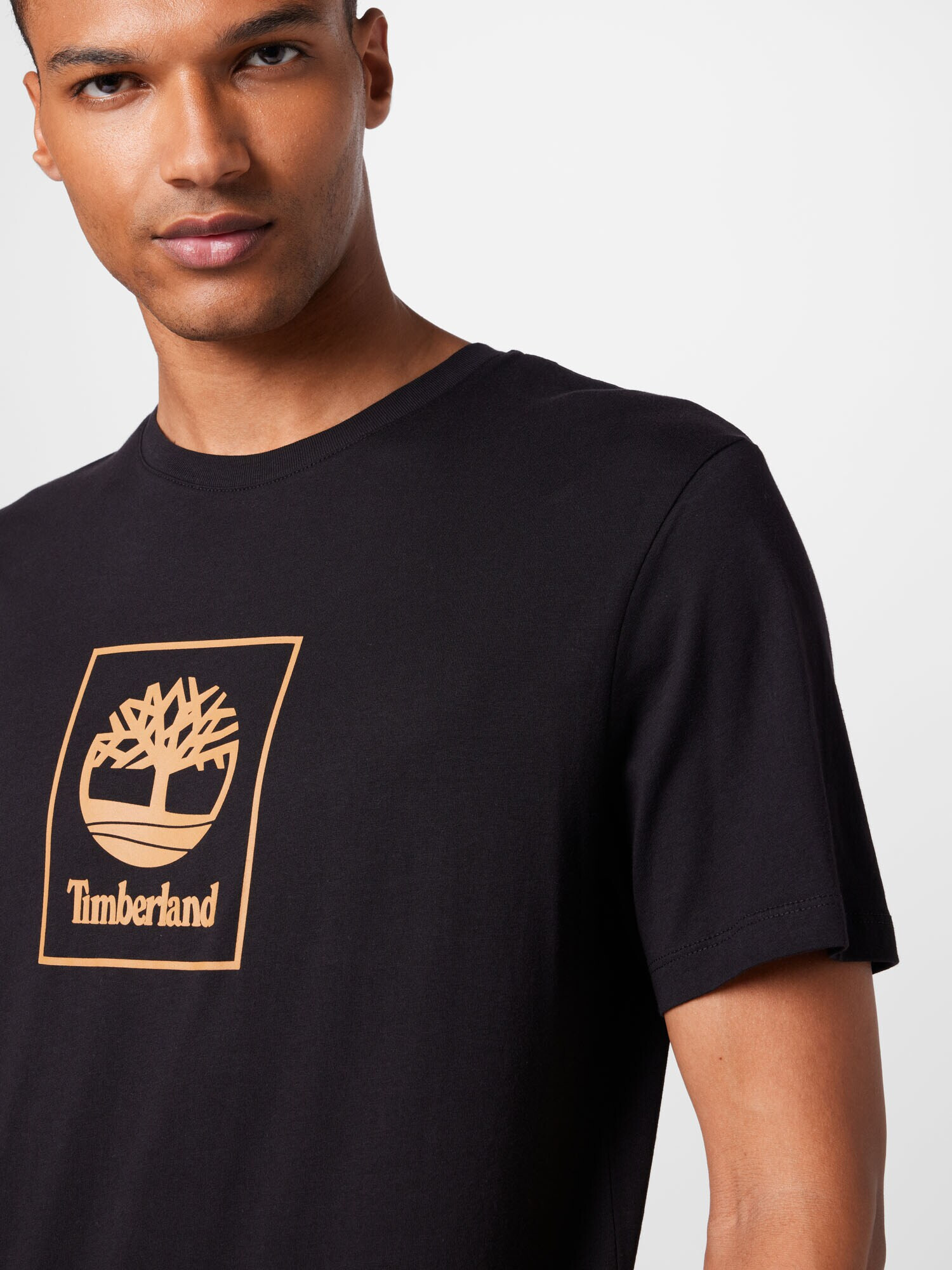 TIMBERLAND Tricou maro caramel / negru - Pled.ro