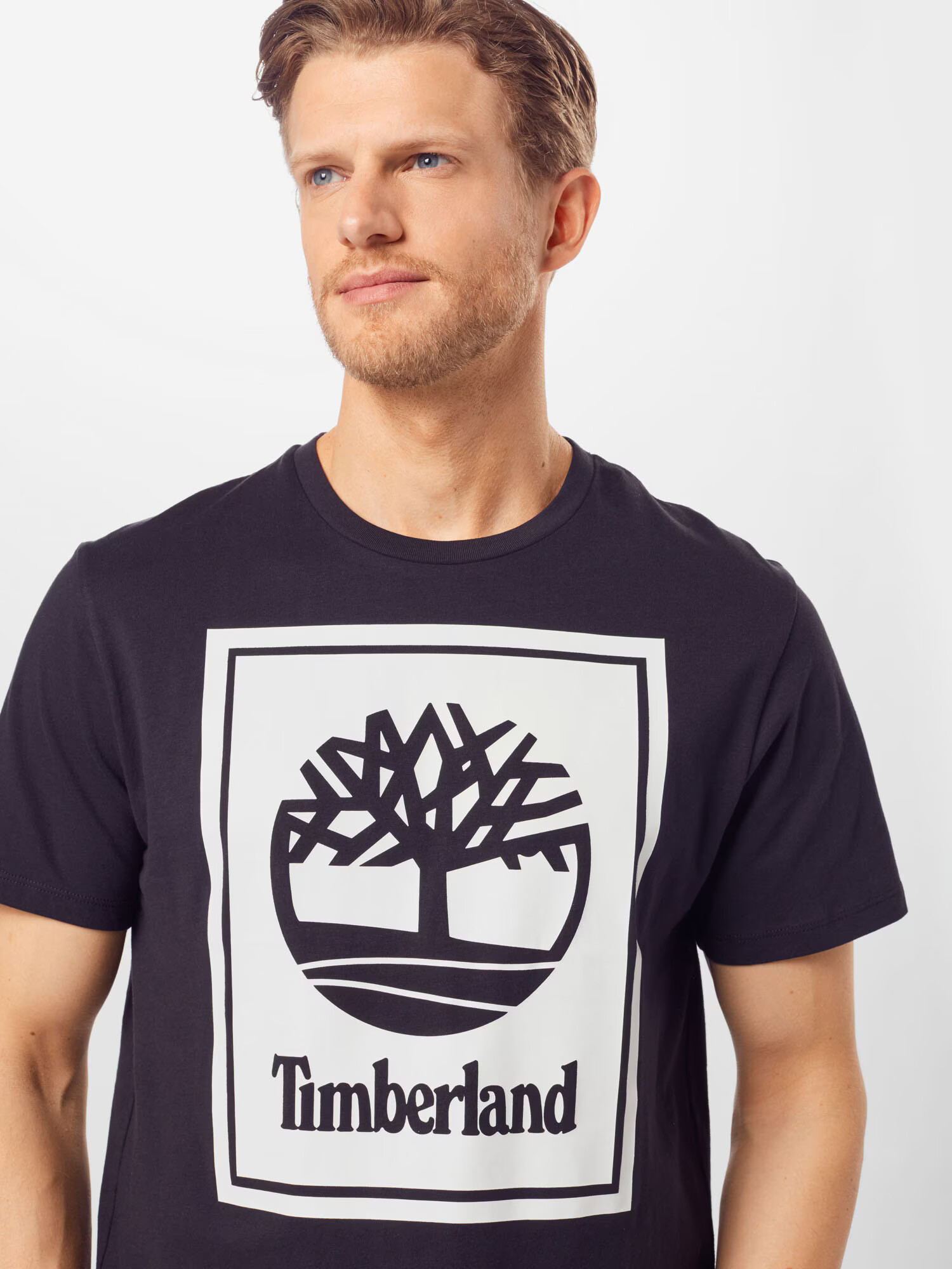 TIMBERLAND Tricou negru / alb - Pled.ro