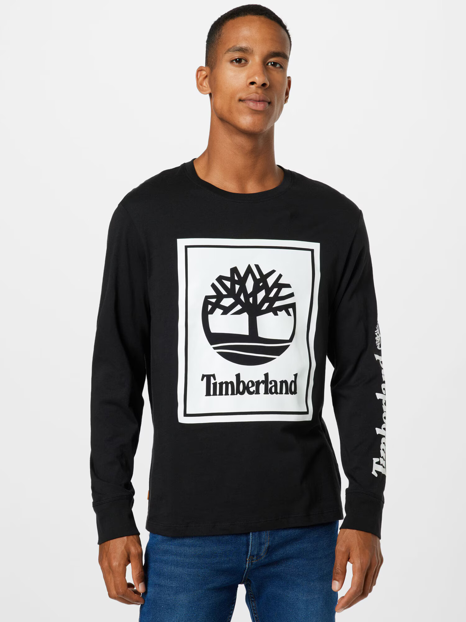 TIMBERLAND Tricou negru / alb - Pled.ro