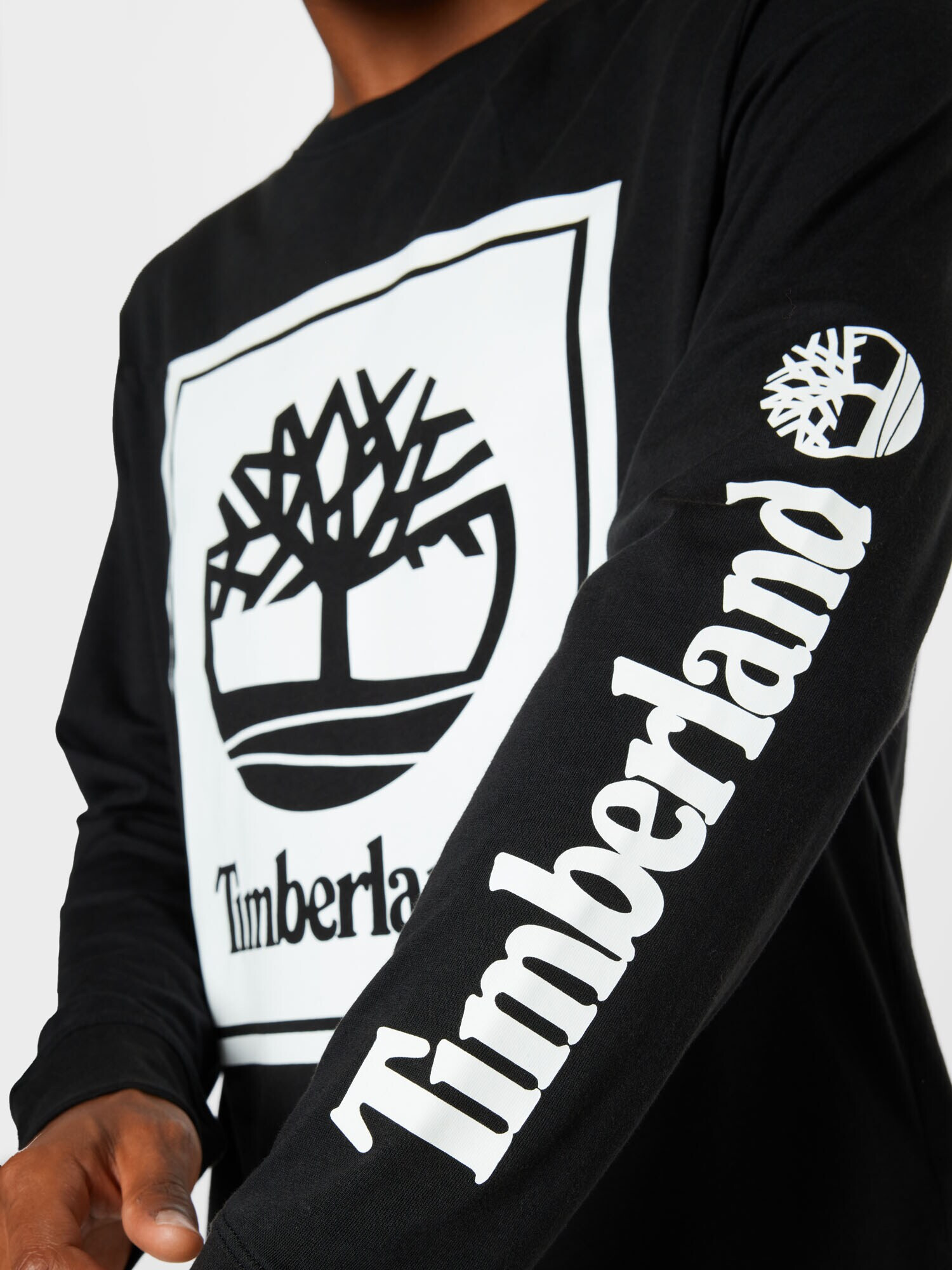 TIMBERLAND Tricou negru / alb - Pled.ro