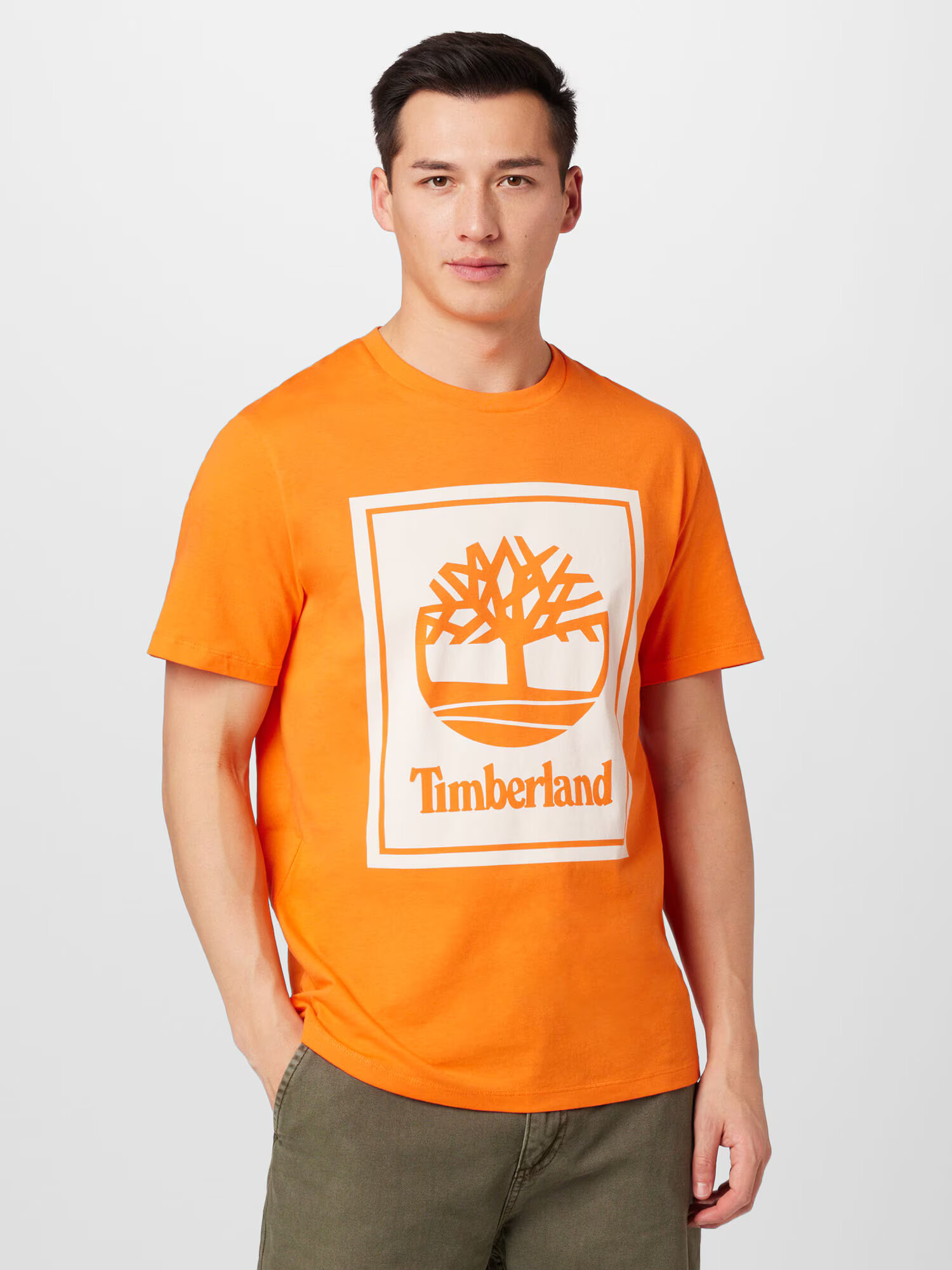 TIMBERLAND Tricou portocaliu / alb natural - Pled.ro