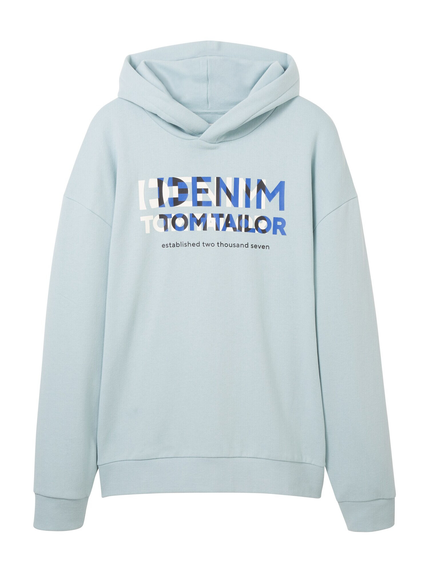 TOM TAILOR DENIM Bluză de molton albastru / albastru deschis / negru / alb - Pled.ro