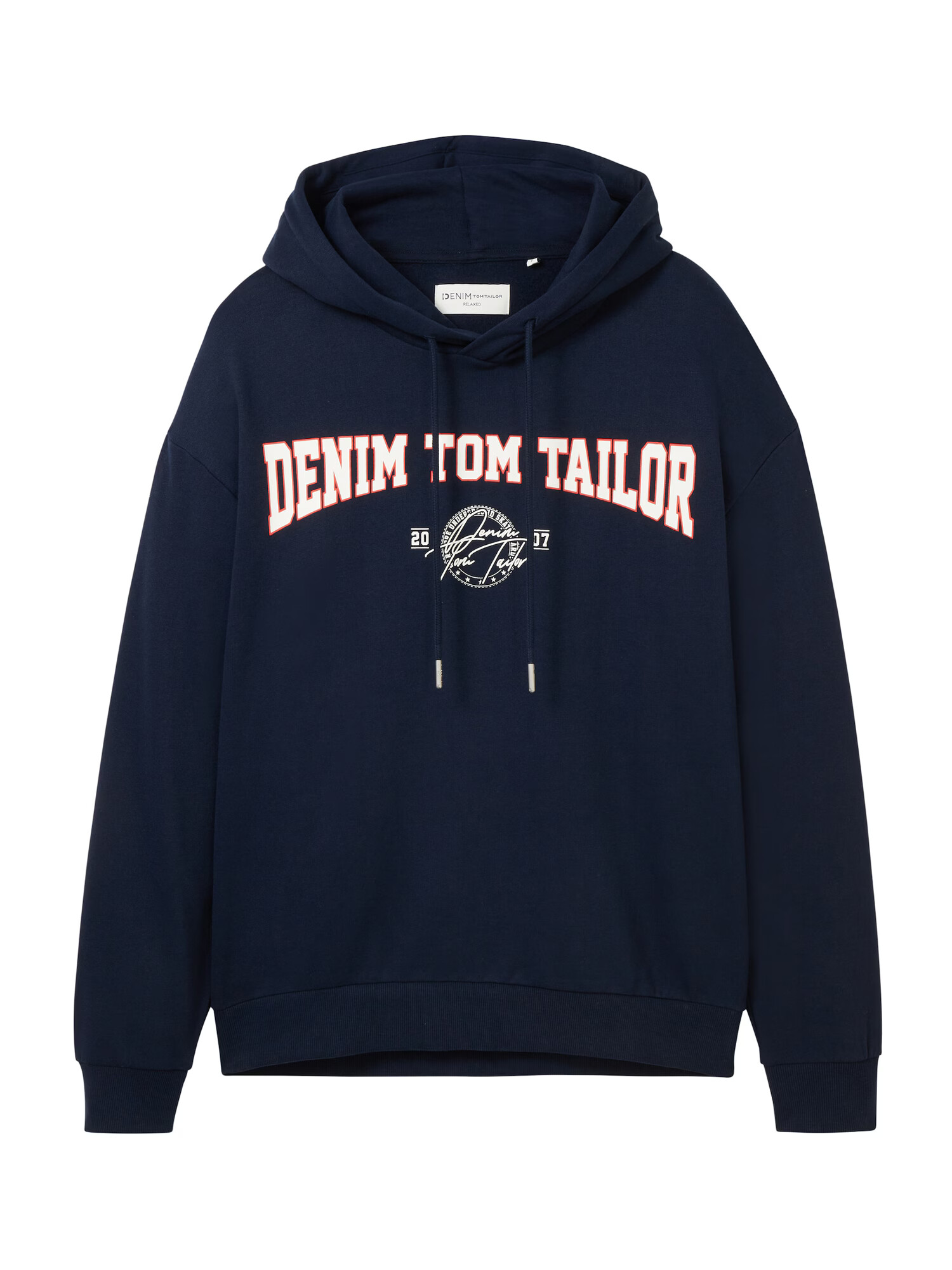 TOM TAILOR DENIM Bluză de molton albastru închis / roșu / alb - Pled.ro