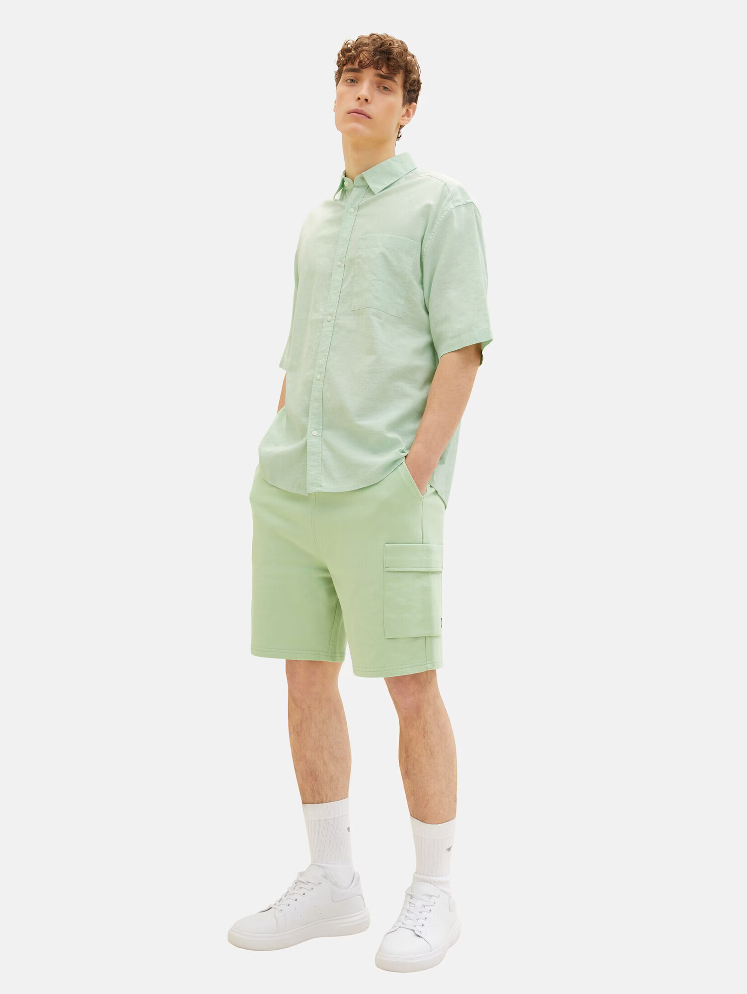 TOM TAILOR DENIM Cămașă verde pastel - Pled.ro