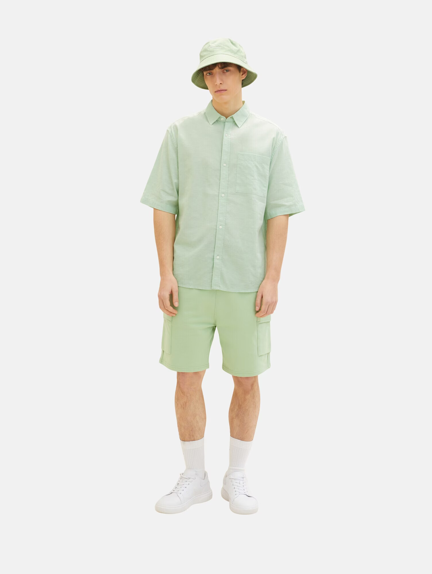 TOM TAILOR DENIM Cămașă verde pastel - Pled.ro