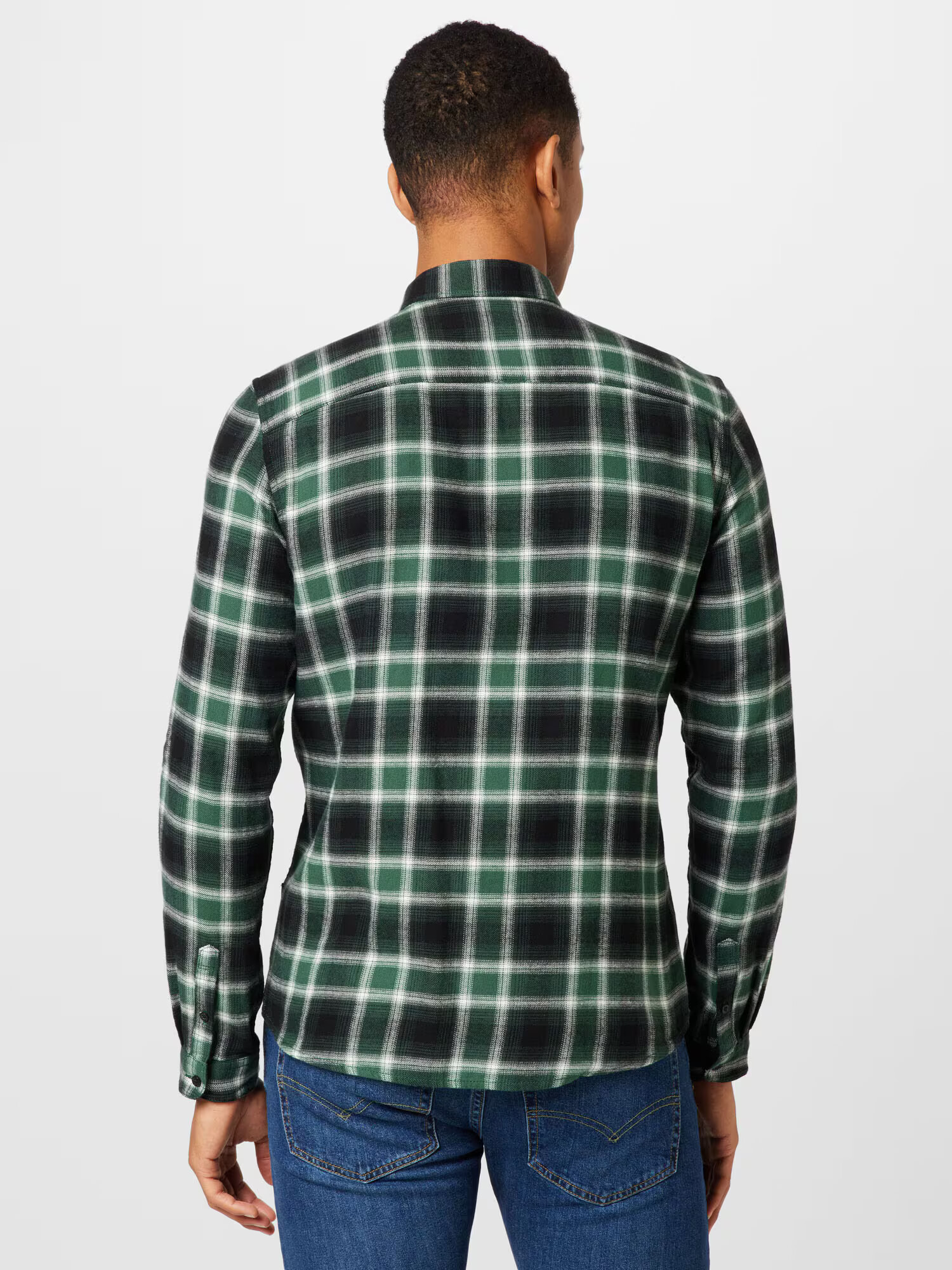 TOM TAILOR DENIM Cămașă verde pin / negru / alb - Pled.ro